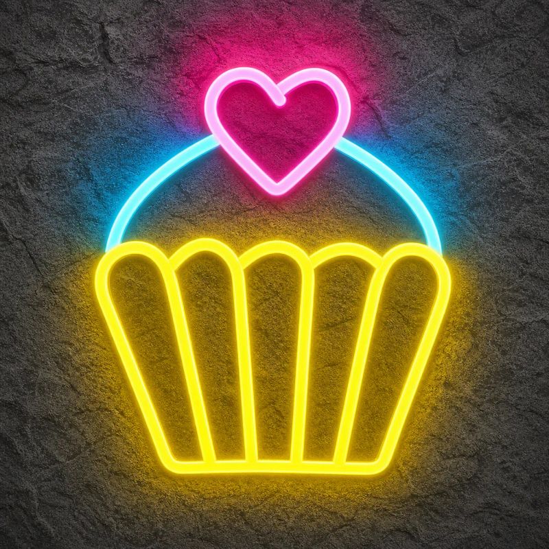 Néon Cupcake Cœur - Néon personnalisé NeonStar