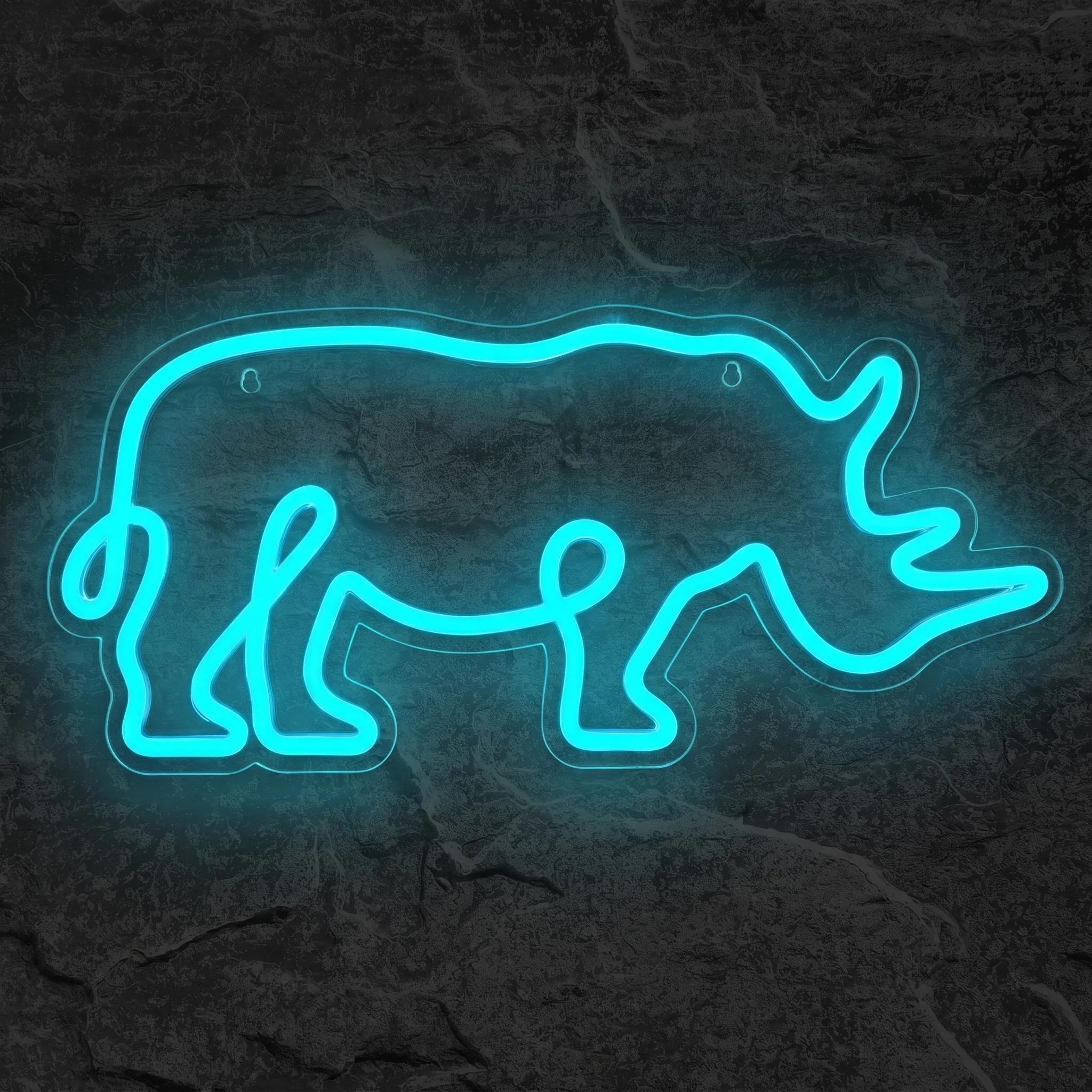 Néon Rhinoceros - Néon personnalisé NeonStar