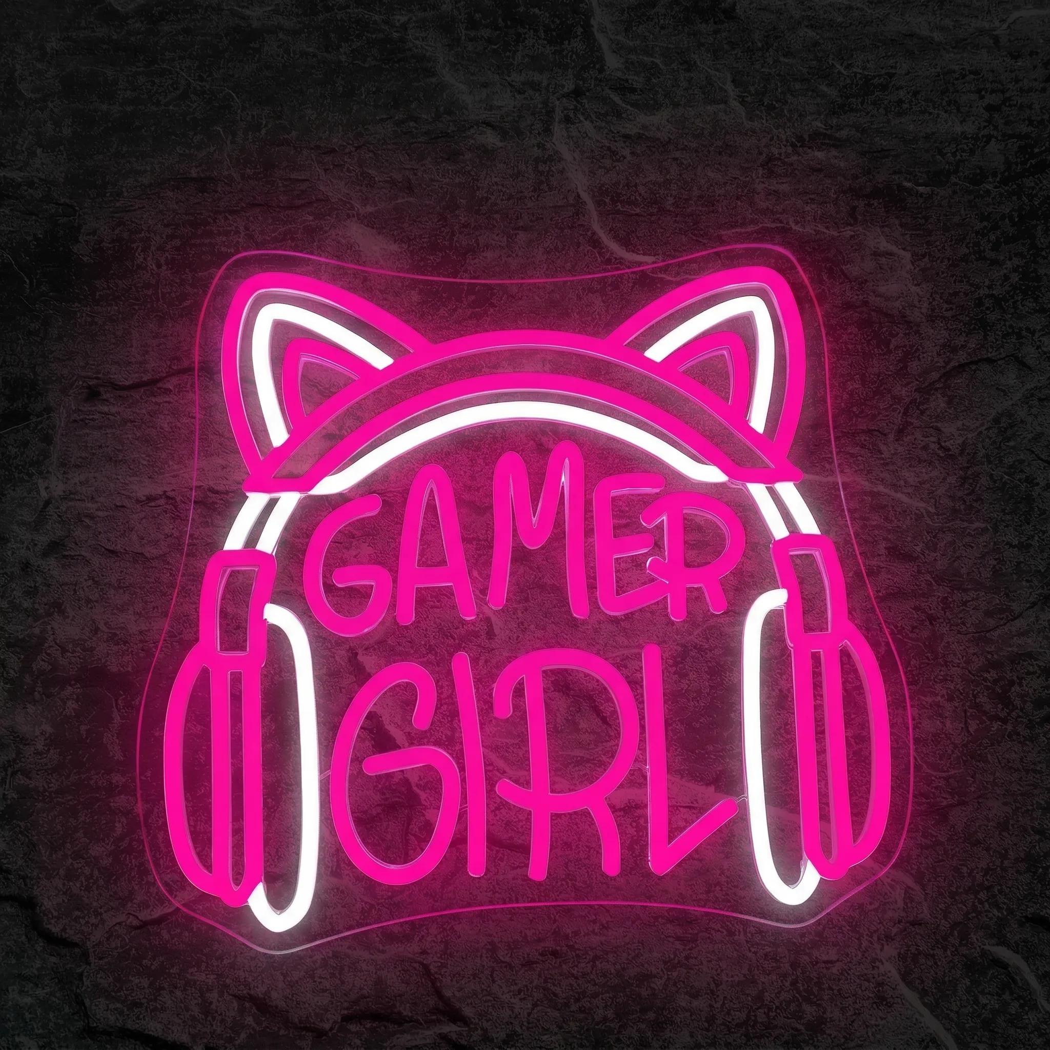 Néon Gamer Girl - Néon personnalisé NeonStar