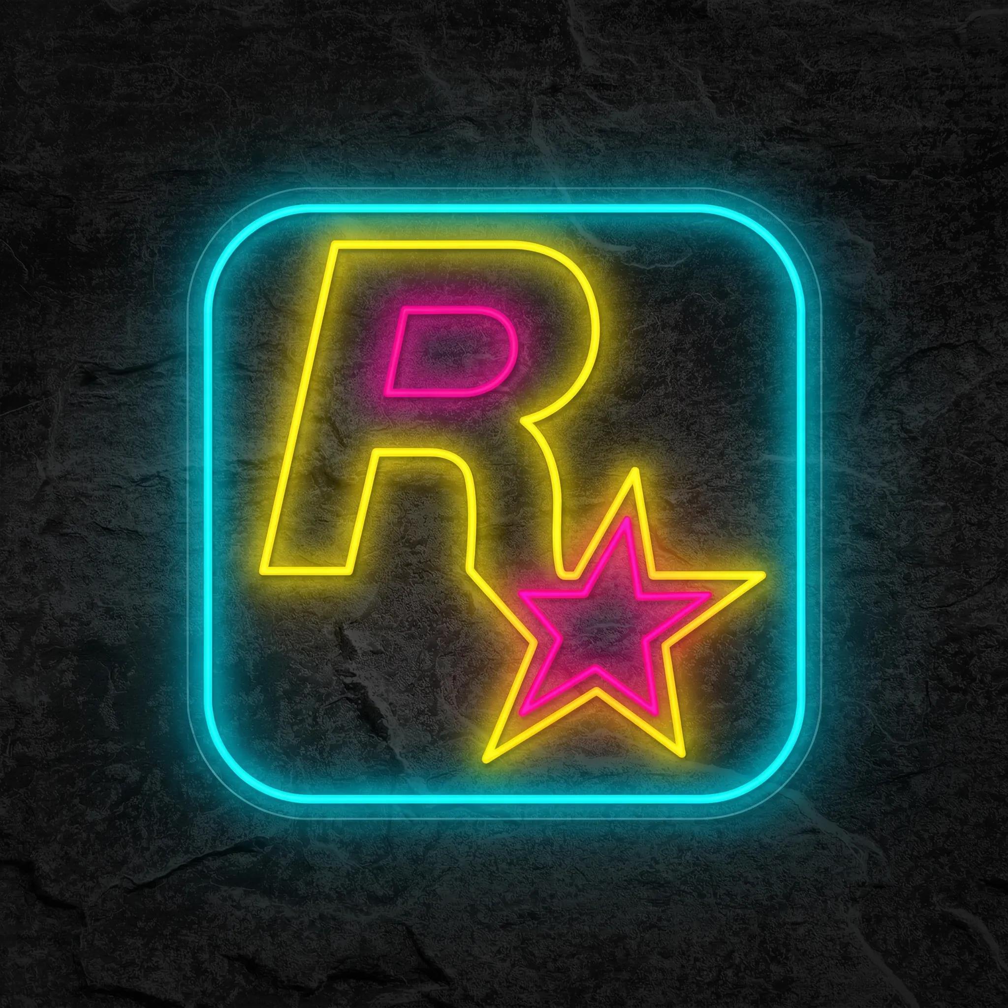 Néon Logo Rockstar Games - Néon personnalisé NeonStar