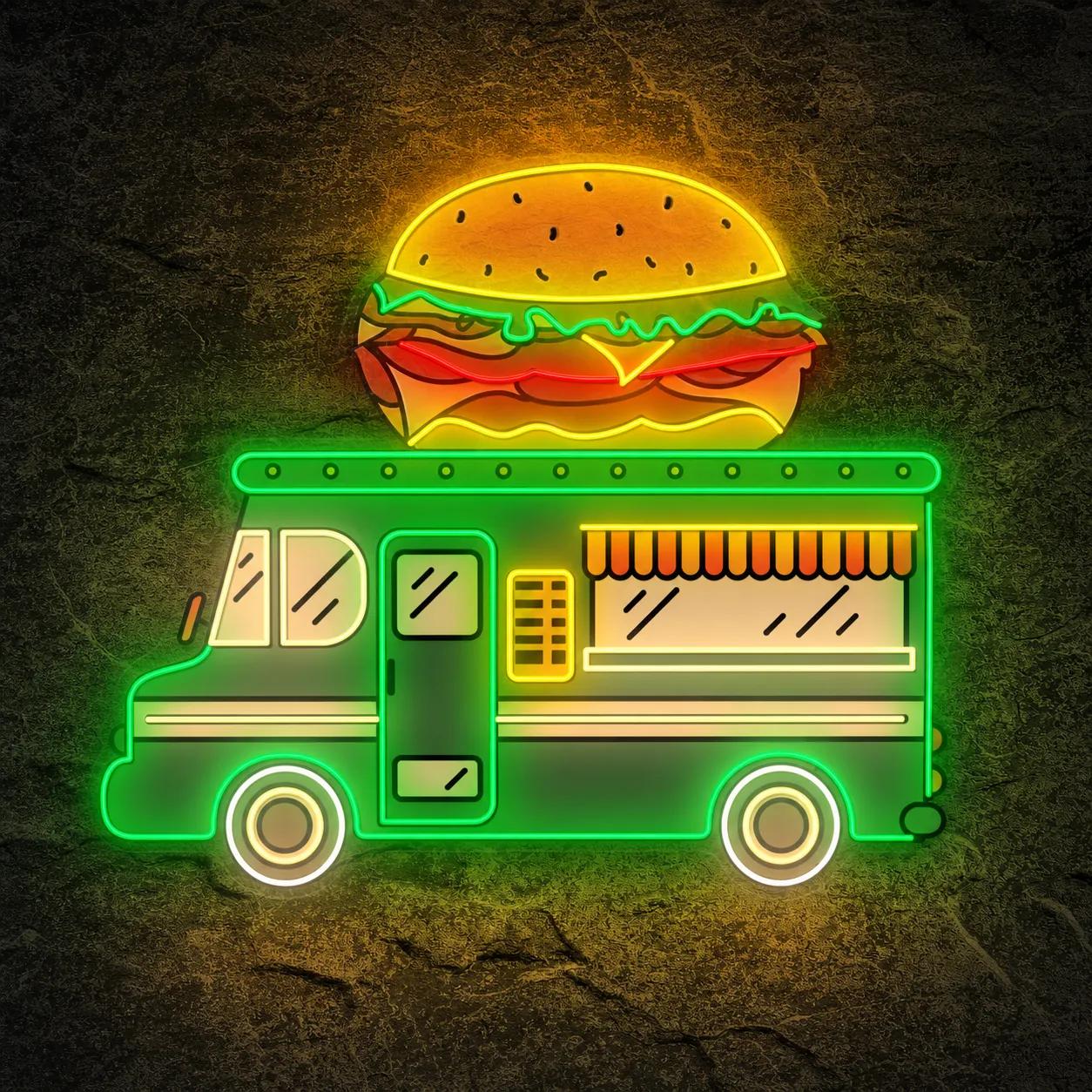 Néon Camion à Hamburgers - Néon personnalisé NeonStar