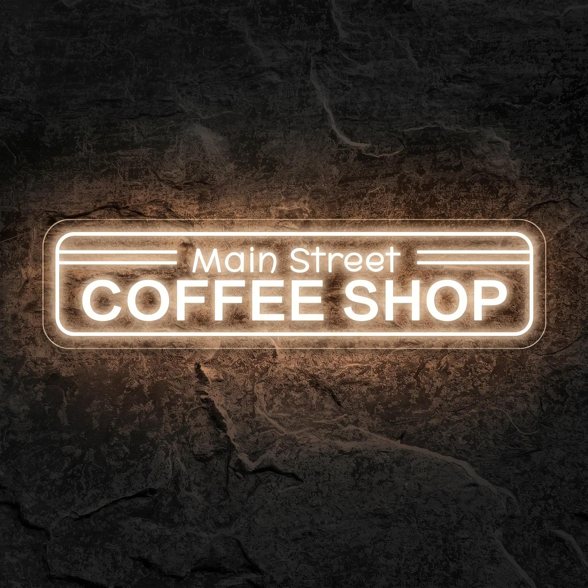 Néon Main Street Coffee Shop - Néon personnalisé NeonStar