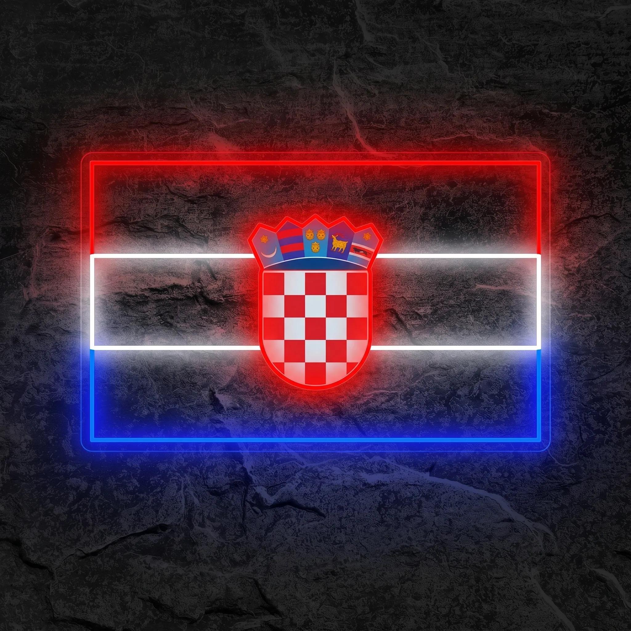 Néon Drapeau de la Croatie - Néon personnalisé NeonStar