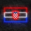 Miniature Néon Drapeau de la Croatie - Néon personnalisé