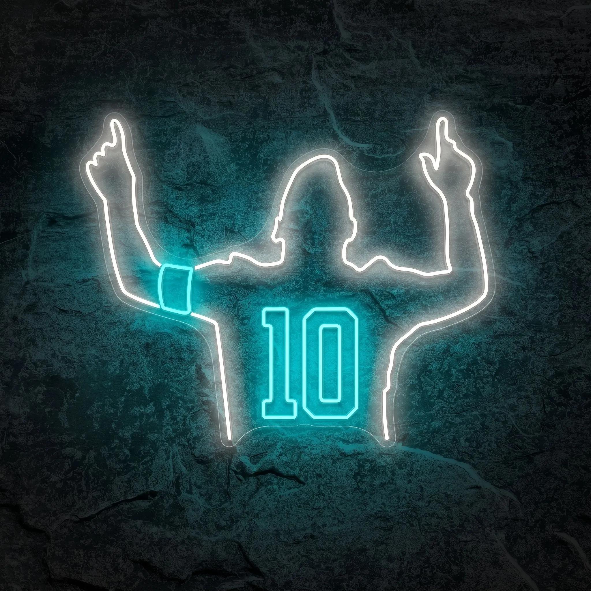 Néon Joueur de Football Numéro 10 - Néon personnalisé NeonStar