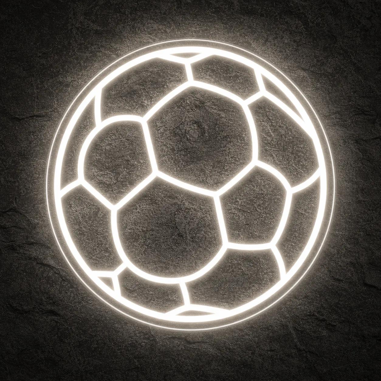 Néon Ballon de Football Bleu - Néon personnalisé NeonStar