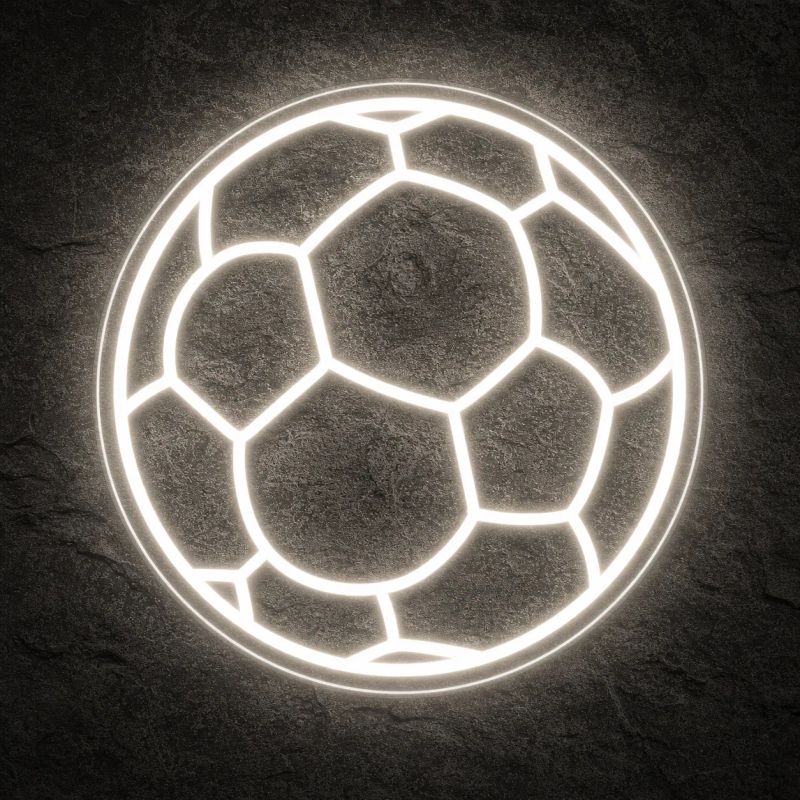 Néon Ballon de Football Bleu - Néon personnalisé NeonStar