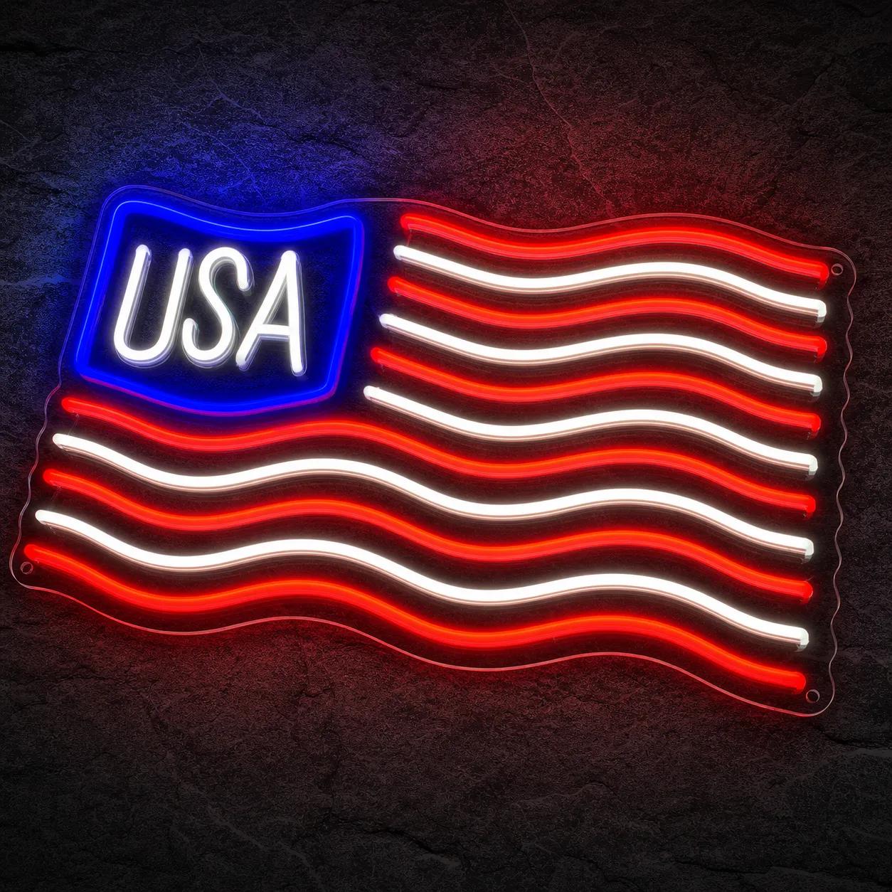 Néon Drapeau USA - Néon personnalisé NeonStar