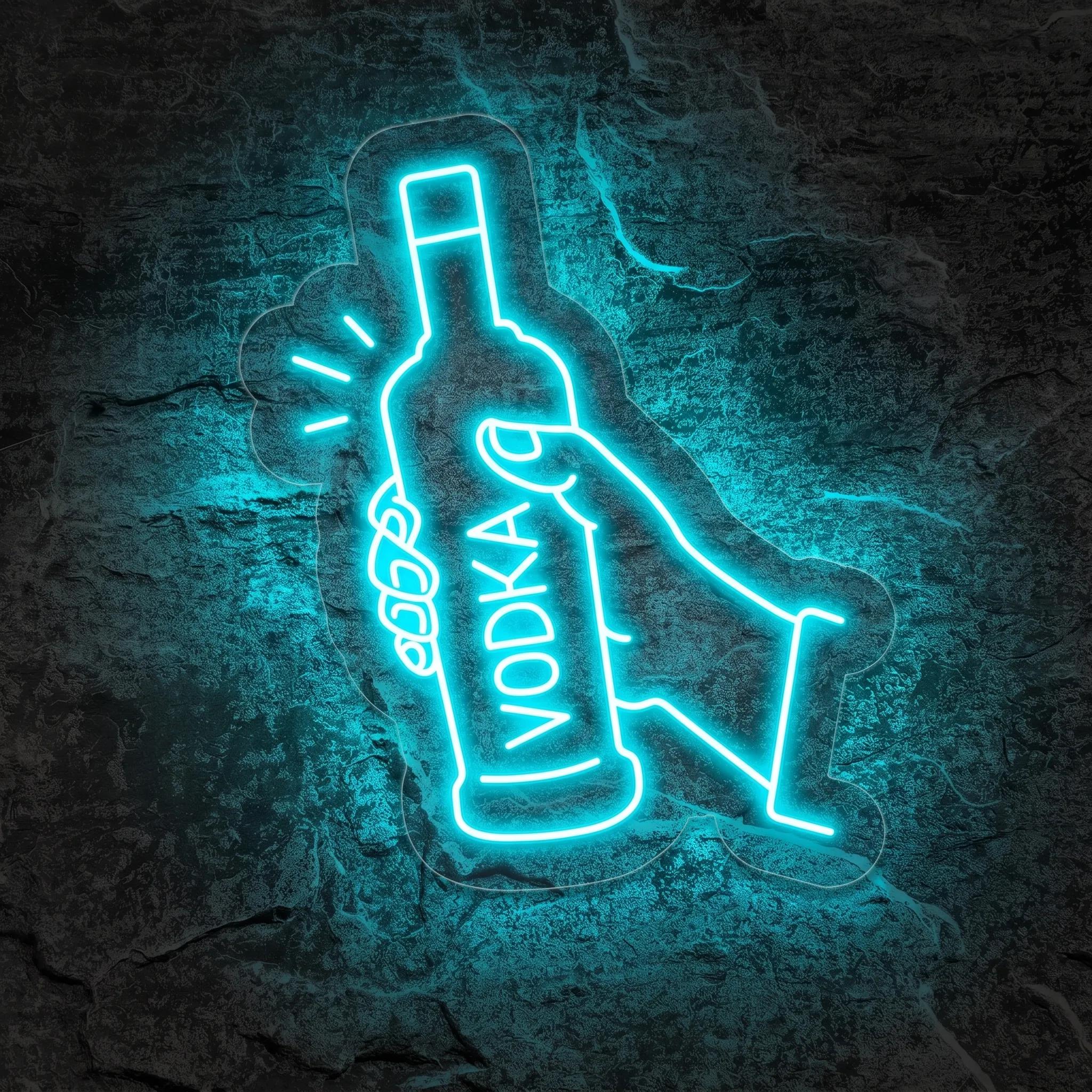 Néon Bar Vodka Bouteille - Néon personnalisé NeonStar