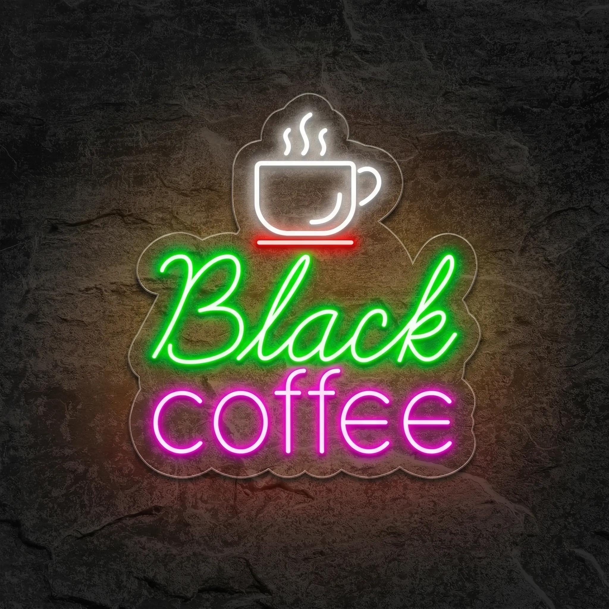 Néon Tasse à Café Black Coffee - Néon personnalisé NeonStar