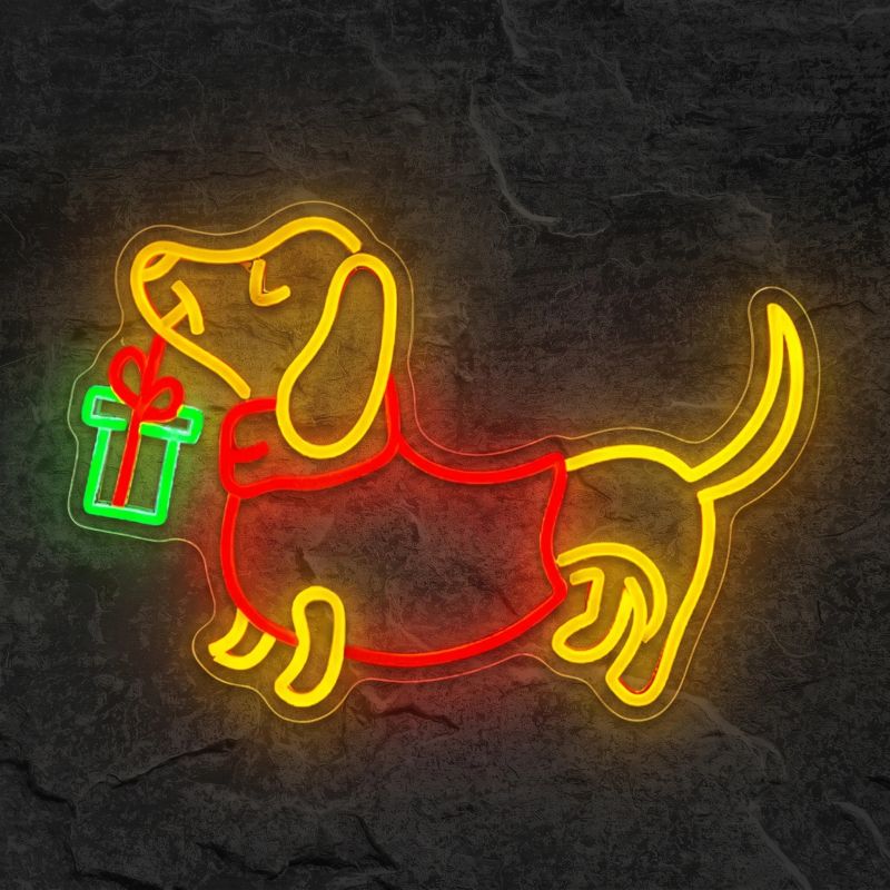 Néon Chien de Noël - Néon personnalisé NeonStar