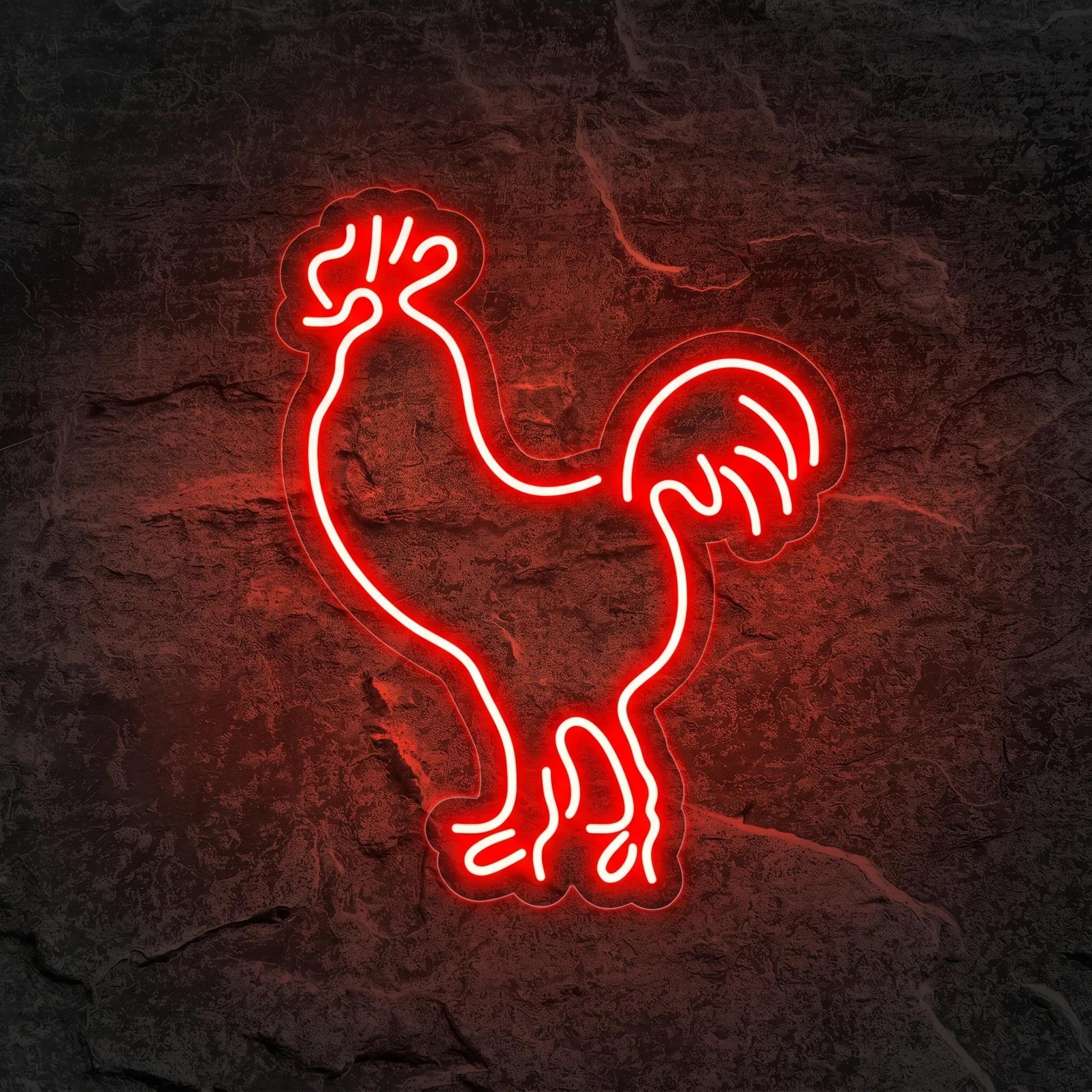 Néon Coq Rouge - Néon personnalisé NeonStar