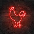 Miniature Néon Coq Rouge - Néon personnalisé