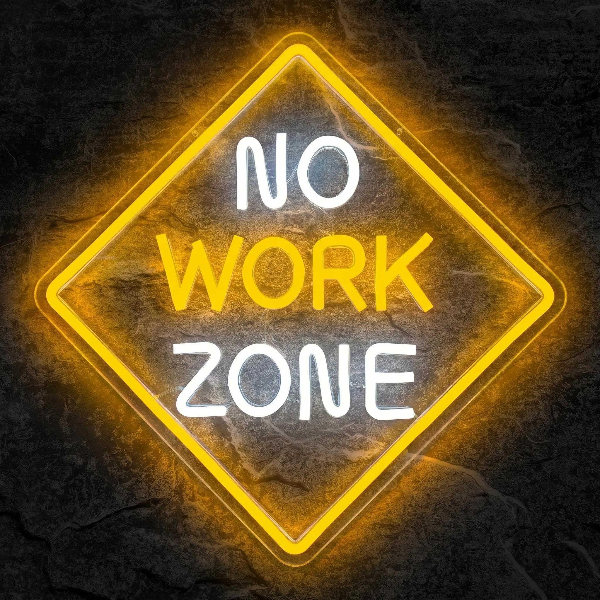 Néon No Work Zone - Néon personnalisé NeonStar