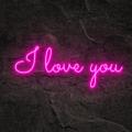 Miniature Néon I Love You Violet - Néon personnalisé