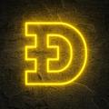 Miniature Néon Dogecoin - Néon personnalisé