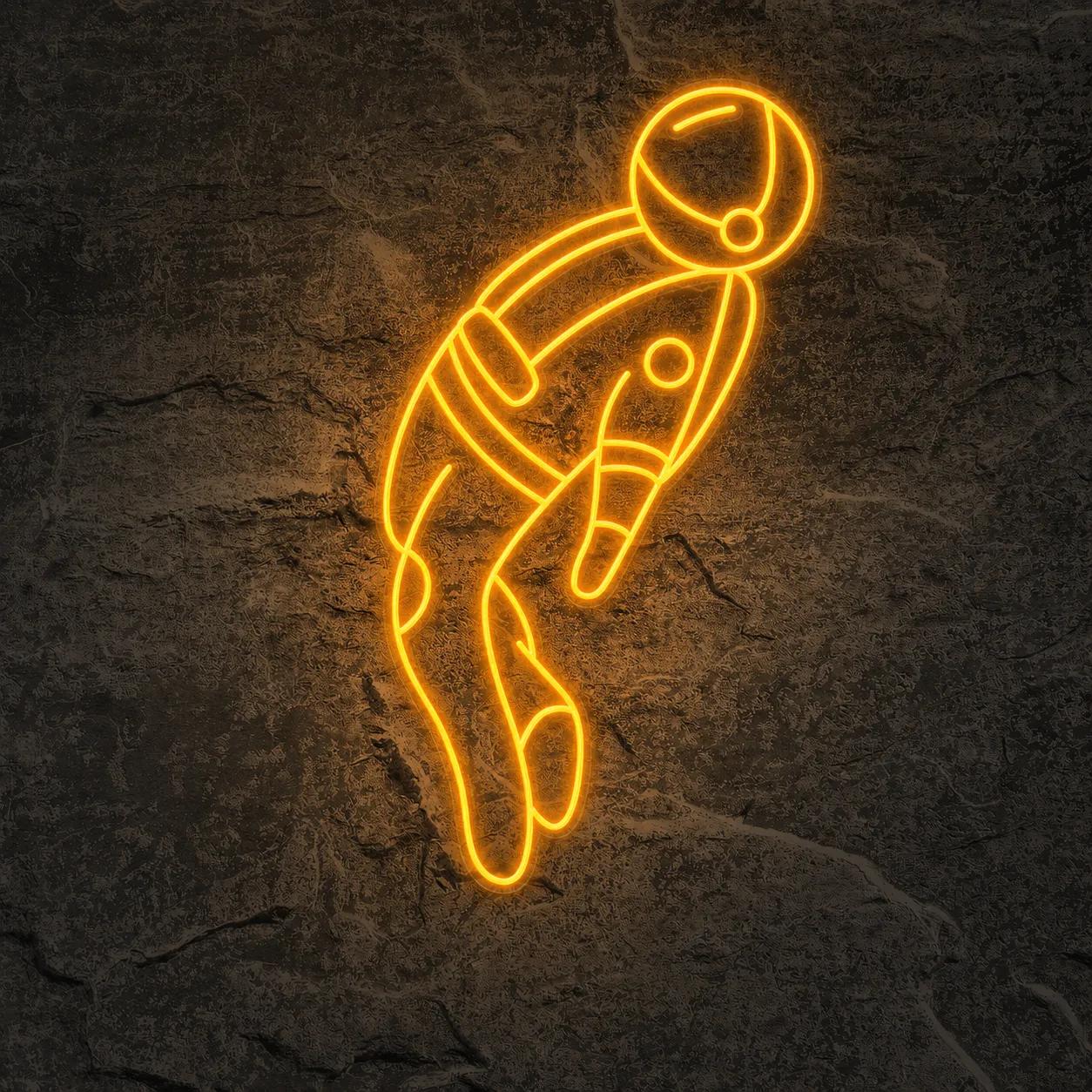 Néon Astronaute Orange - Néon personnalisé NeonStar
