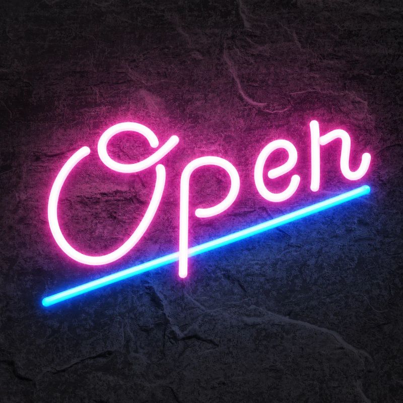 Néon Open De Table Verre - Néon personnalisé NeonStar