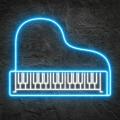 Miniature Néon Piano Bleu et Blanc - Néon personnalisé