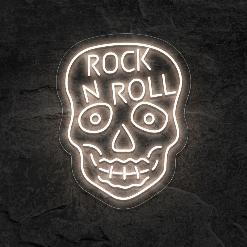 Néon Rock N Roll Crâne - Néon personnalisé NeonStar