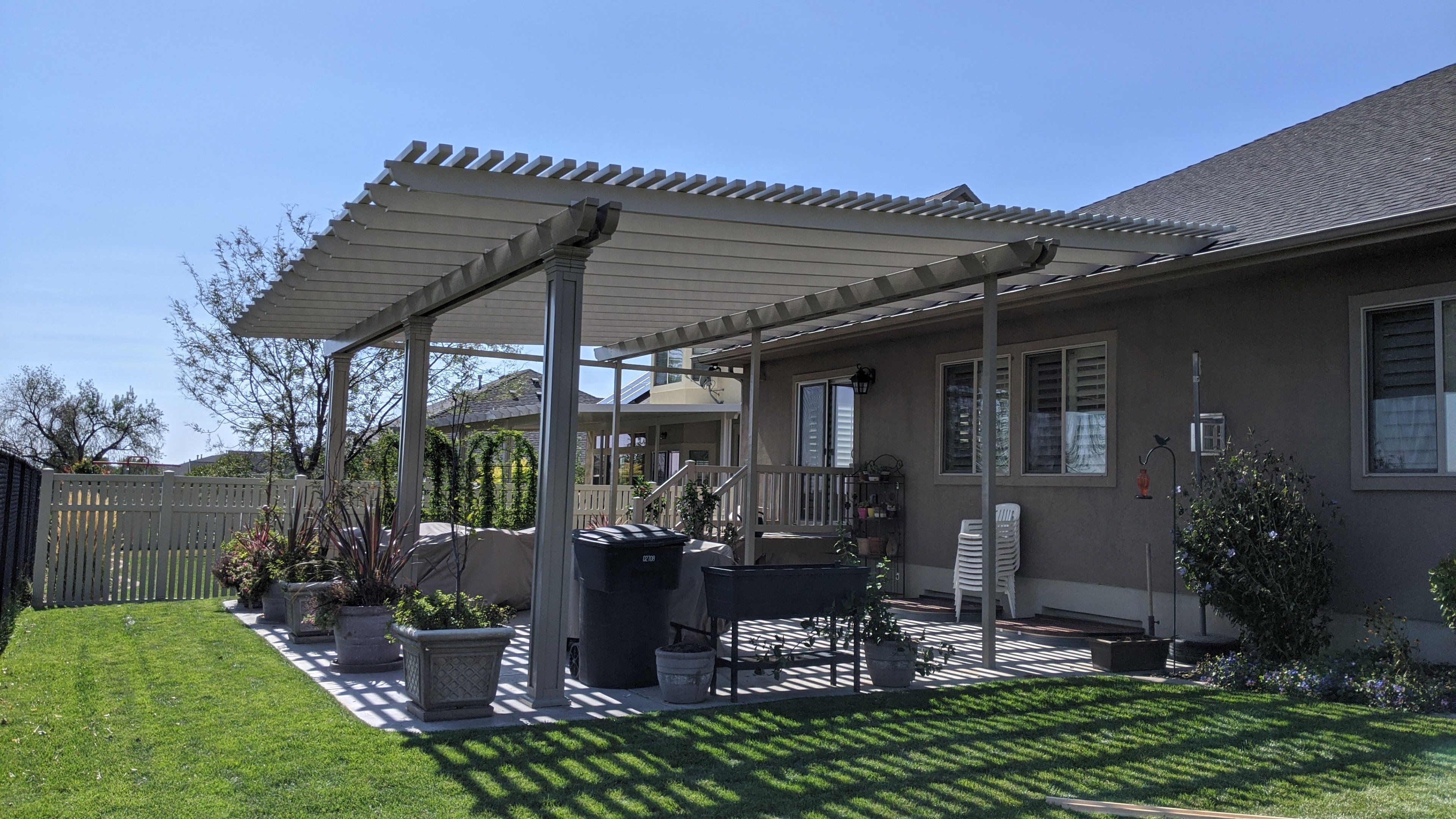 Custom pergola awning project by Utah Awnings