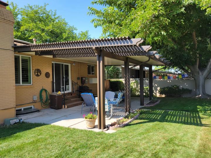 Combination patio cover and awning project by Utah Awnings