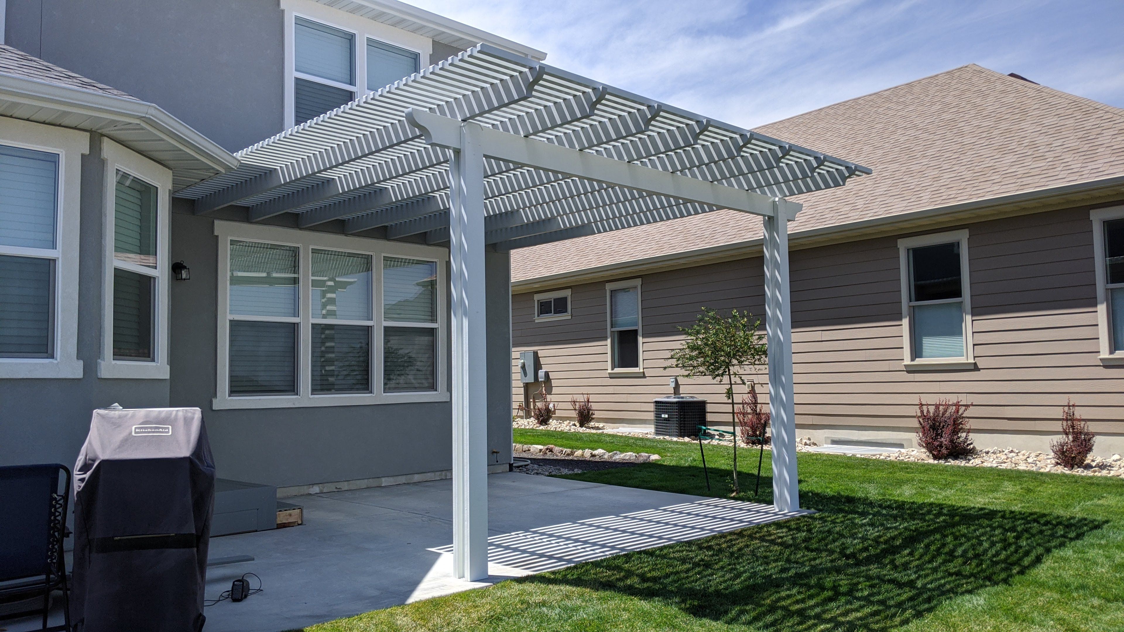 Custom pergola awning project by Utah Awnings