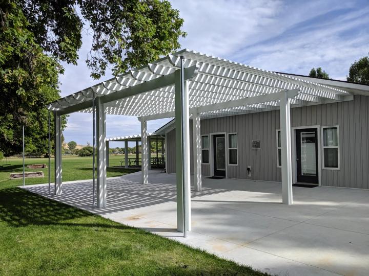 Custom pergola awning project by Utah Awnings