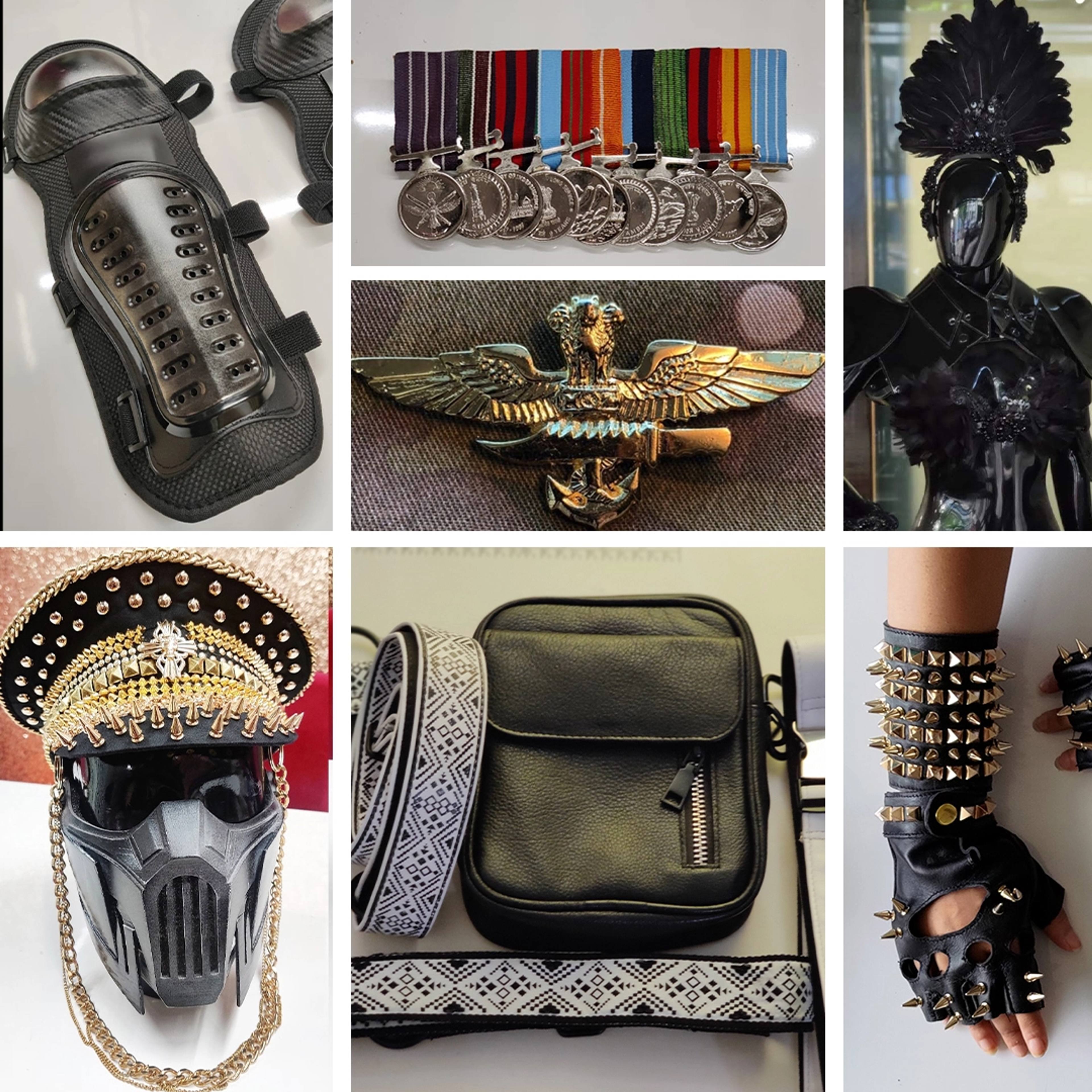 Sculpted headgear and accessories