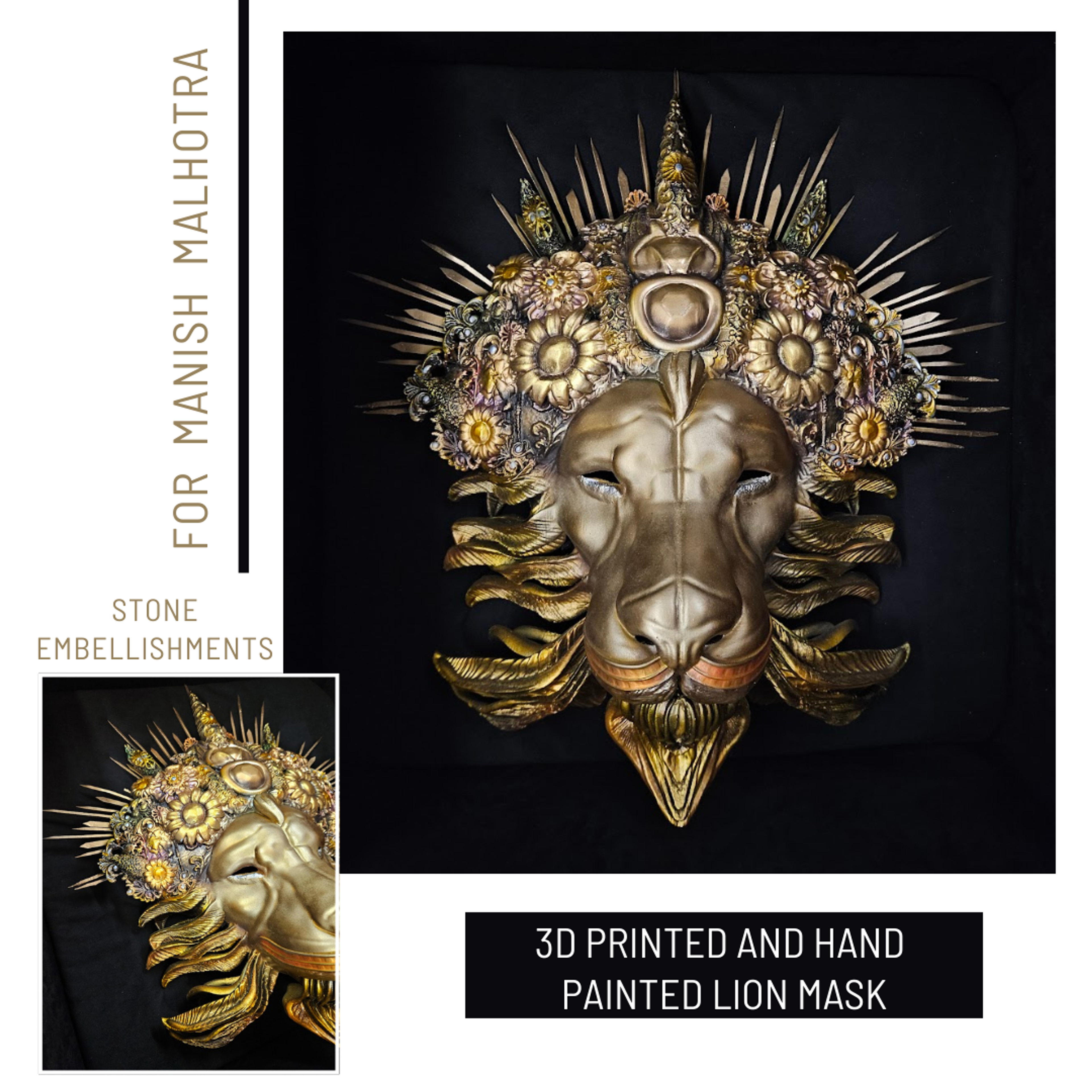 3D printed lion mask