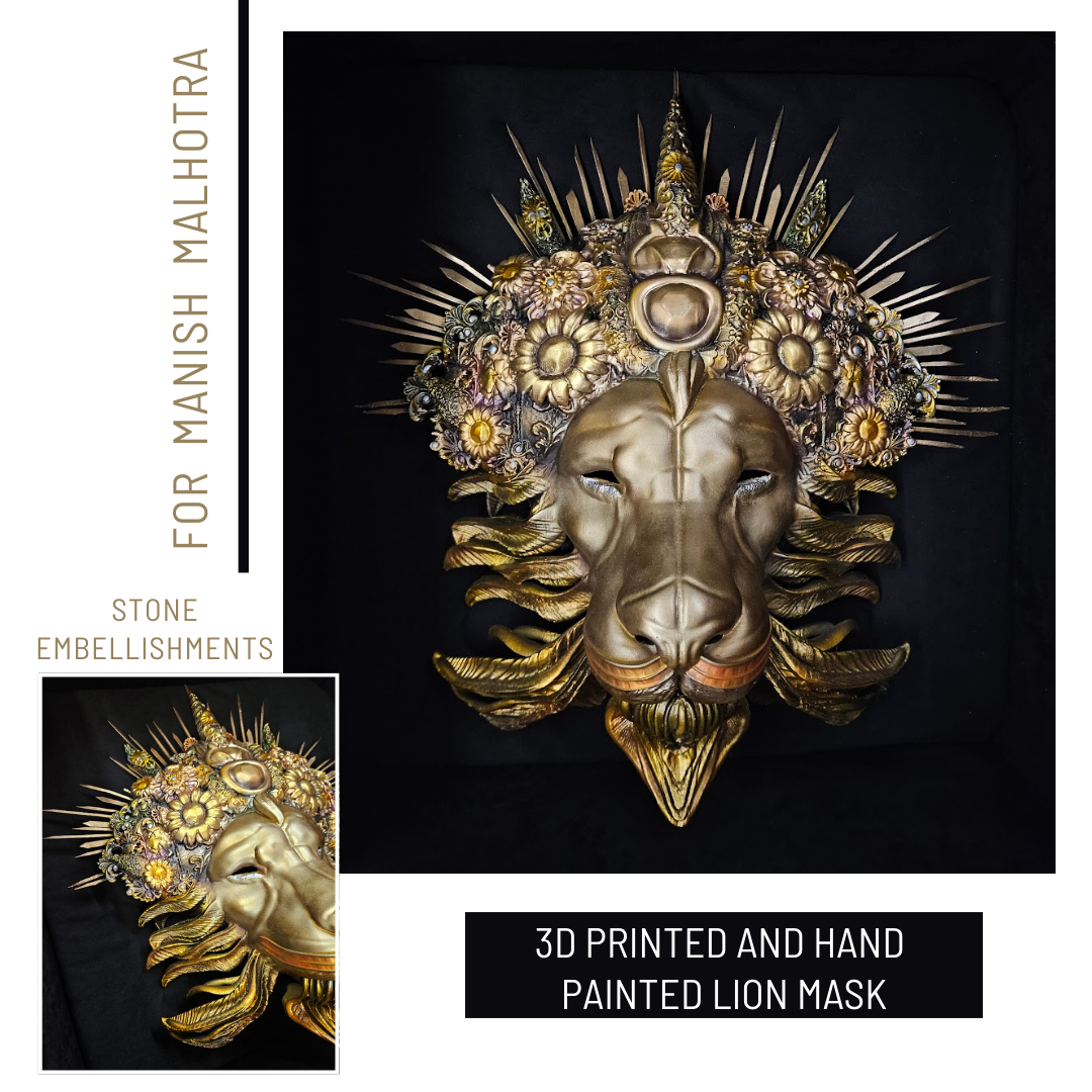 3D printed lion mask