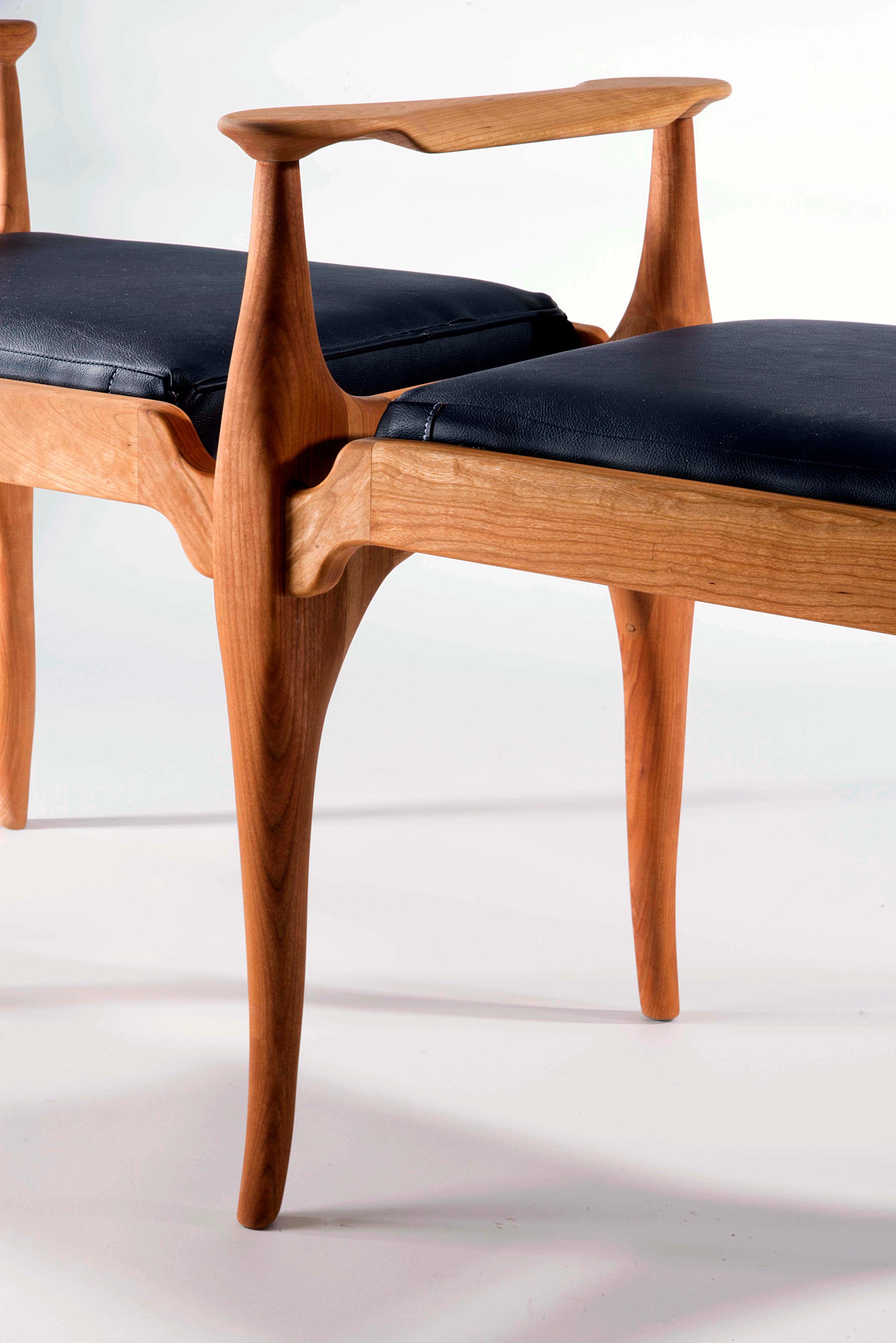 Cherry Danish-style bench