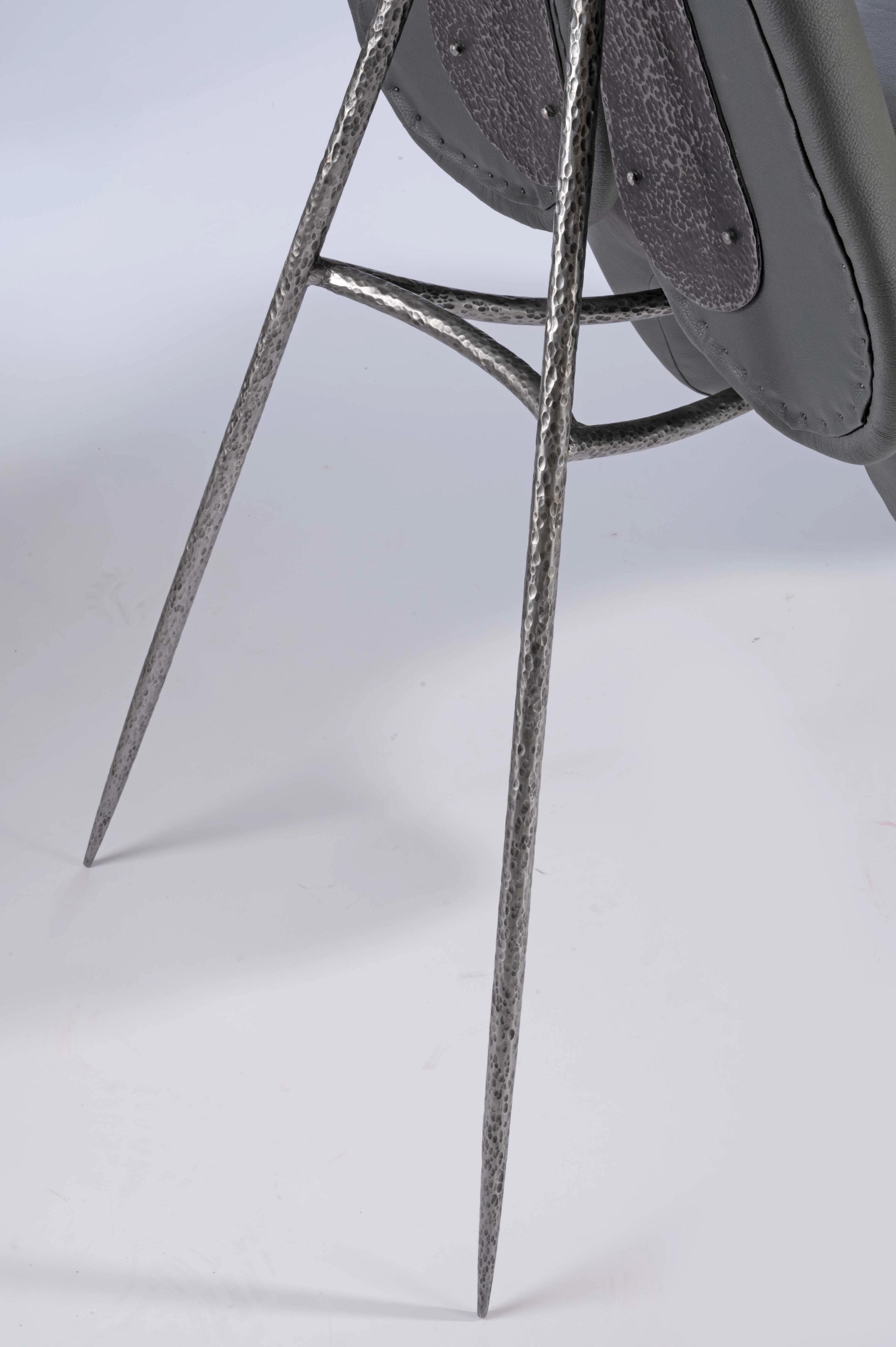 Gray organic chair