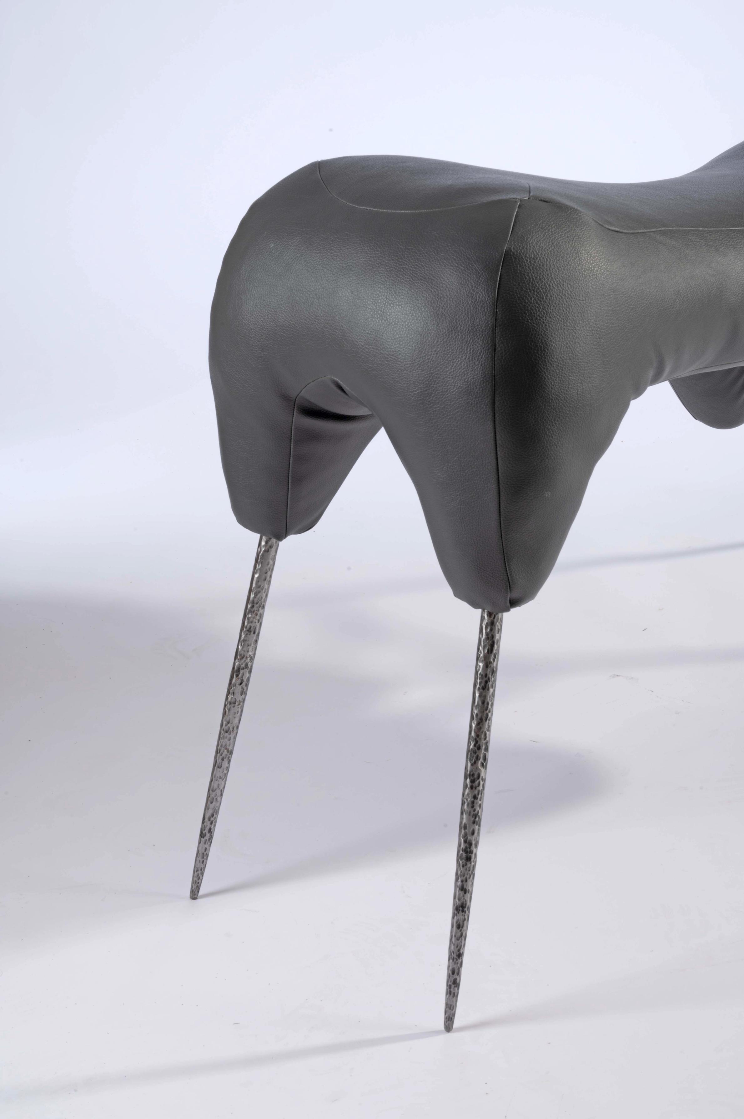 Gray organic chair
