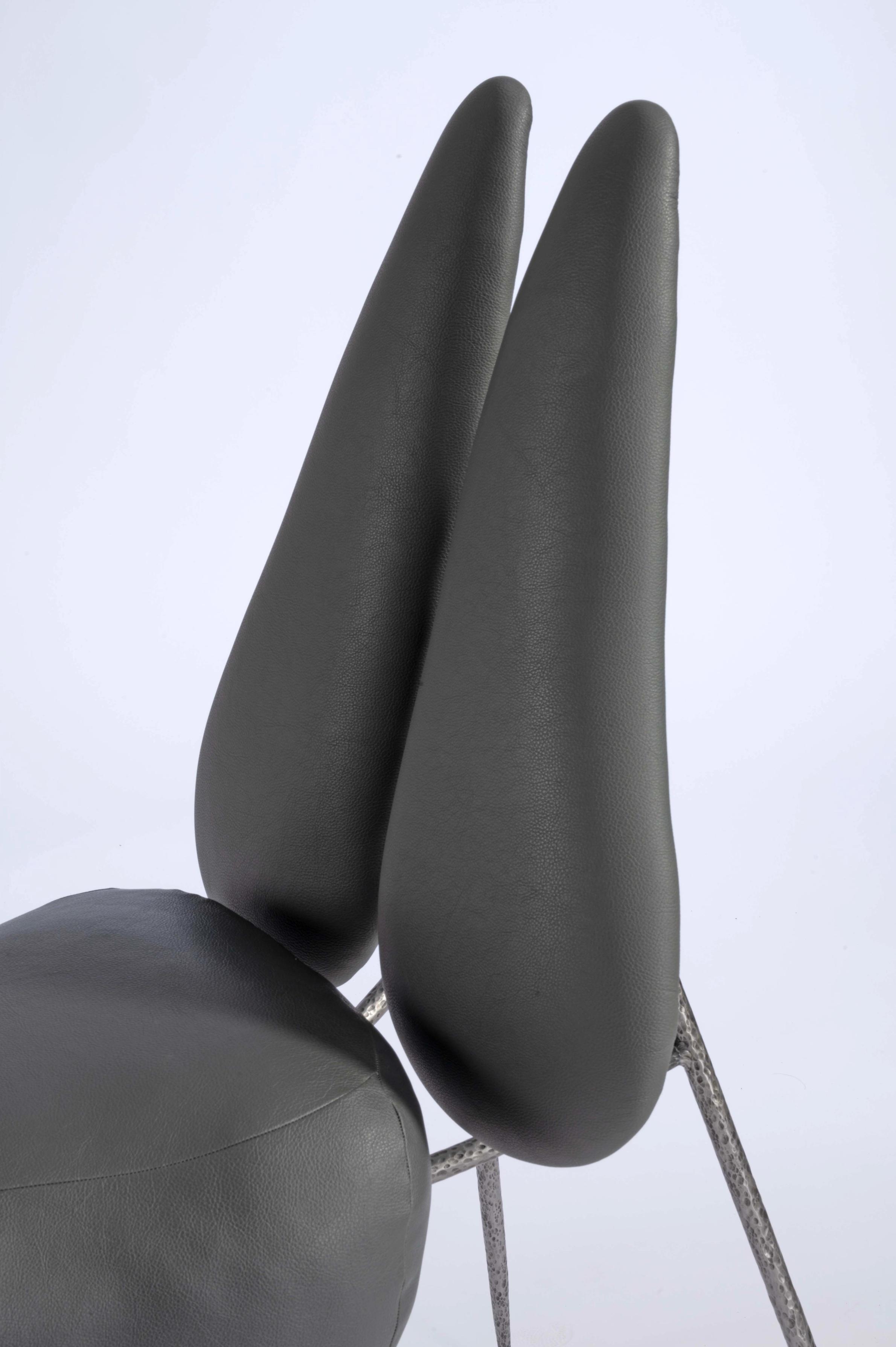 Gray organic chair