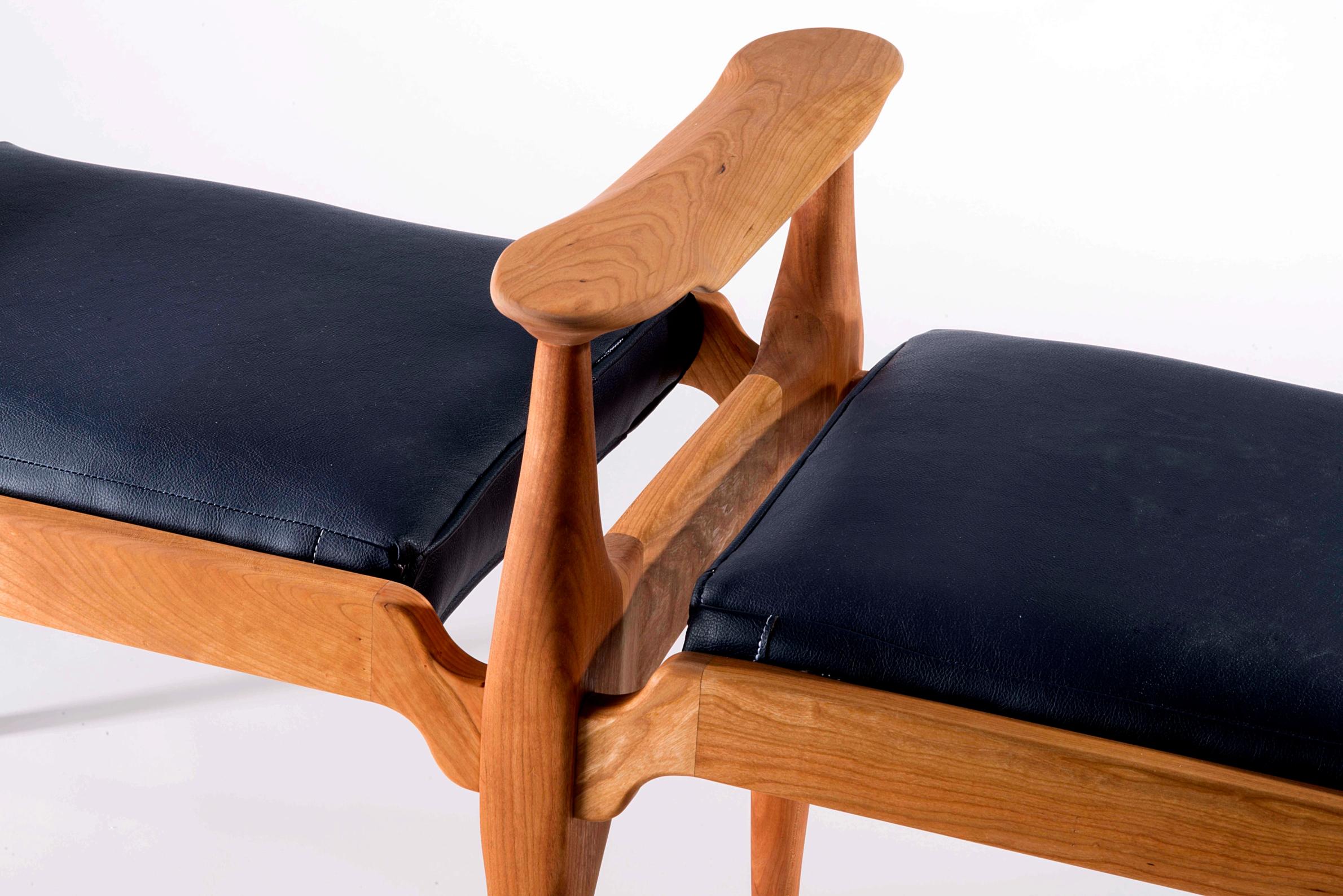 Cherry Danish-style bench
