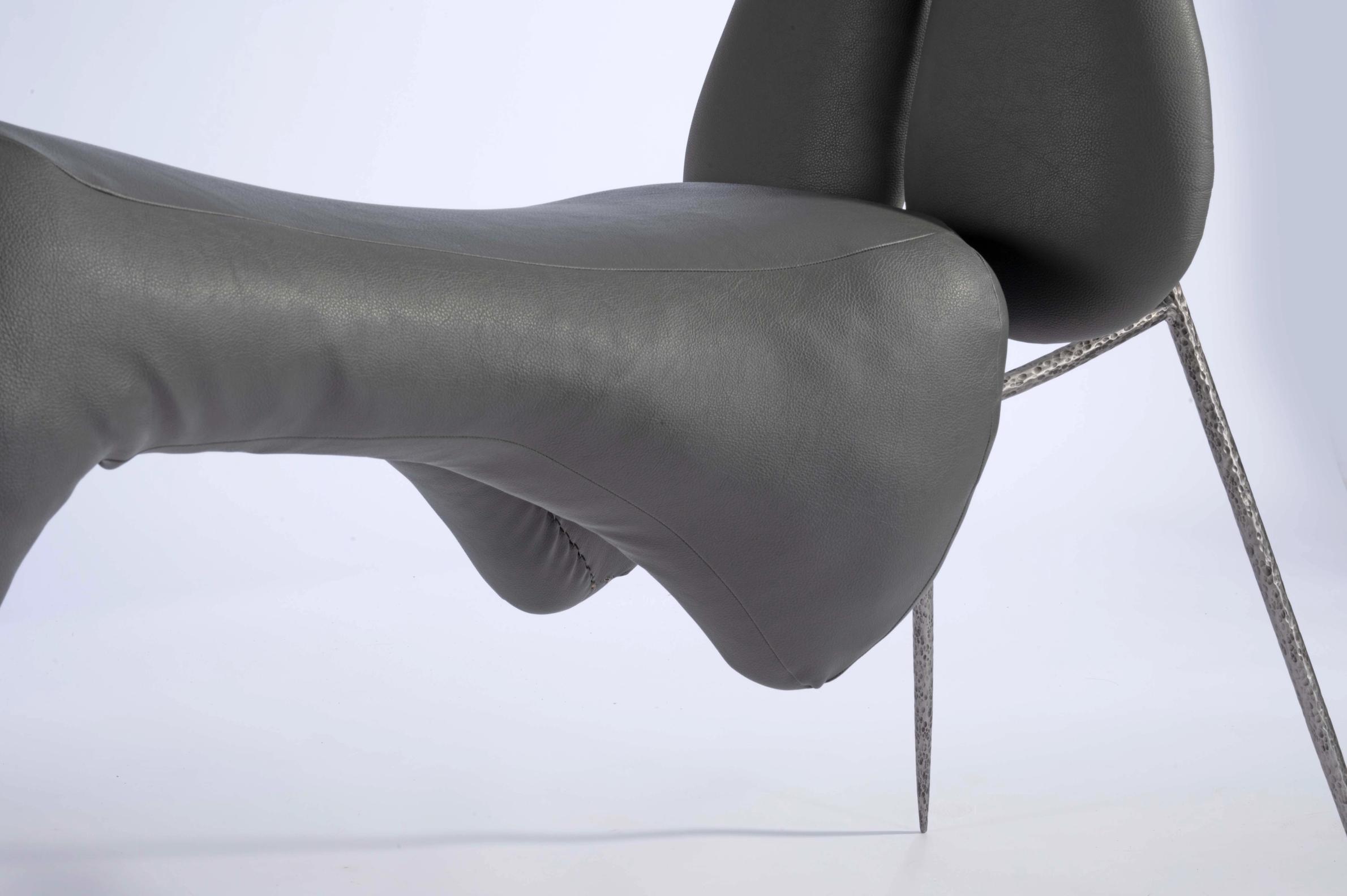 Gray organic chair