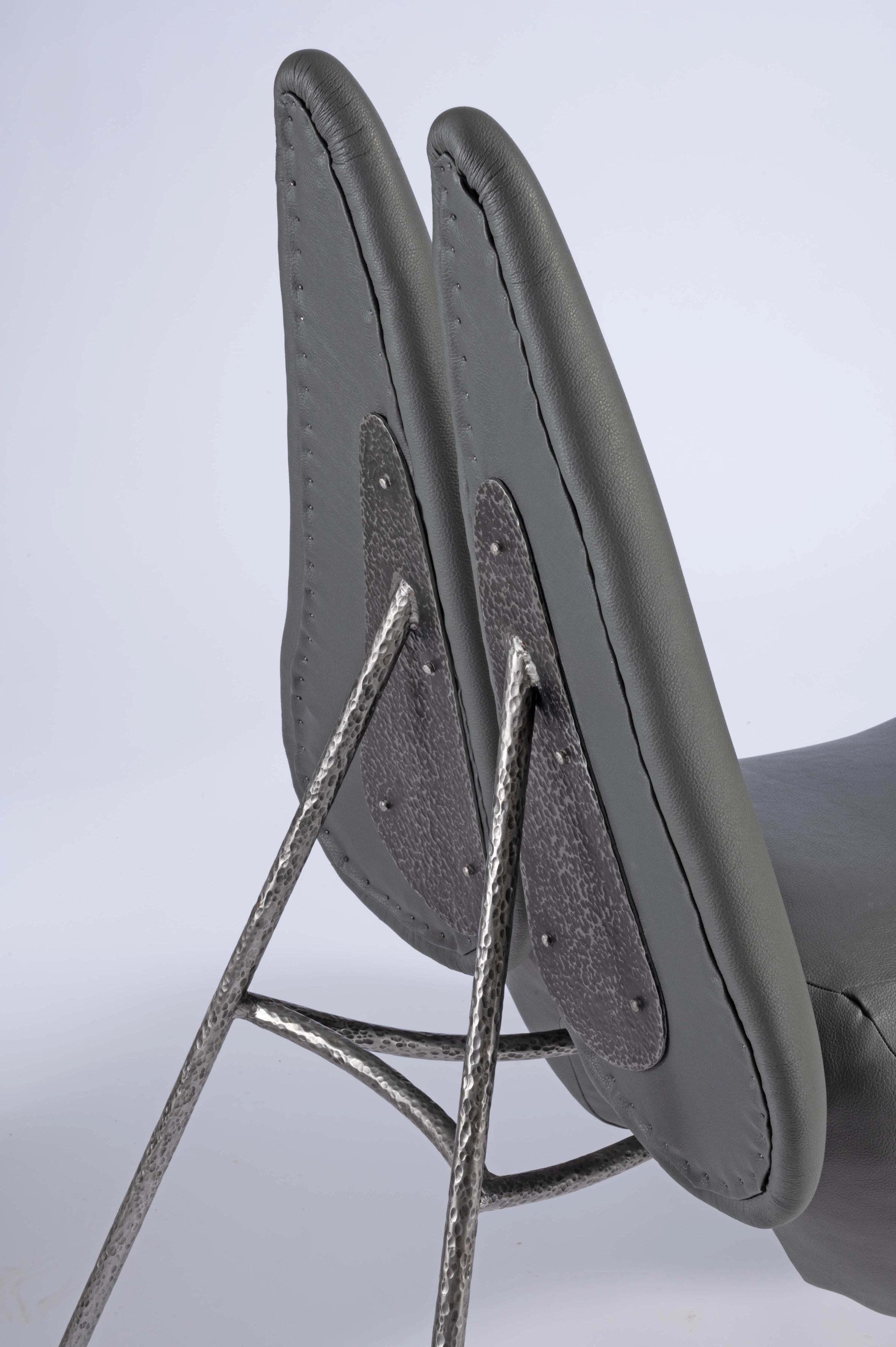 Gray organic chair
