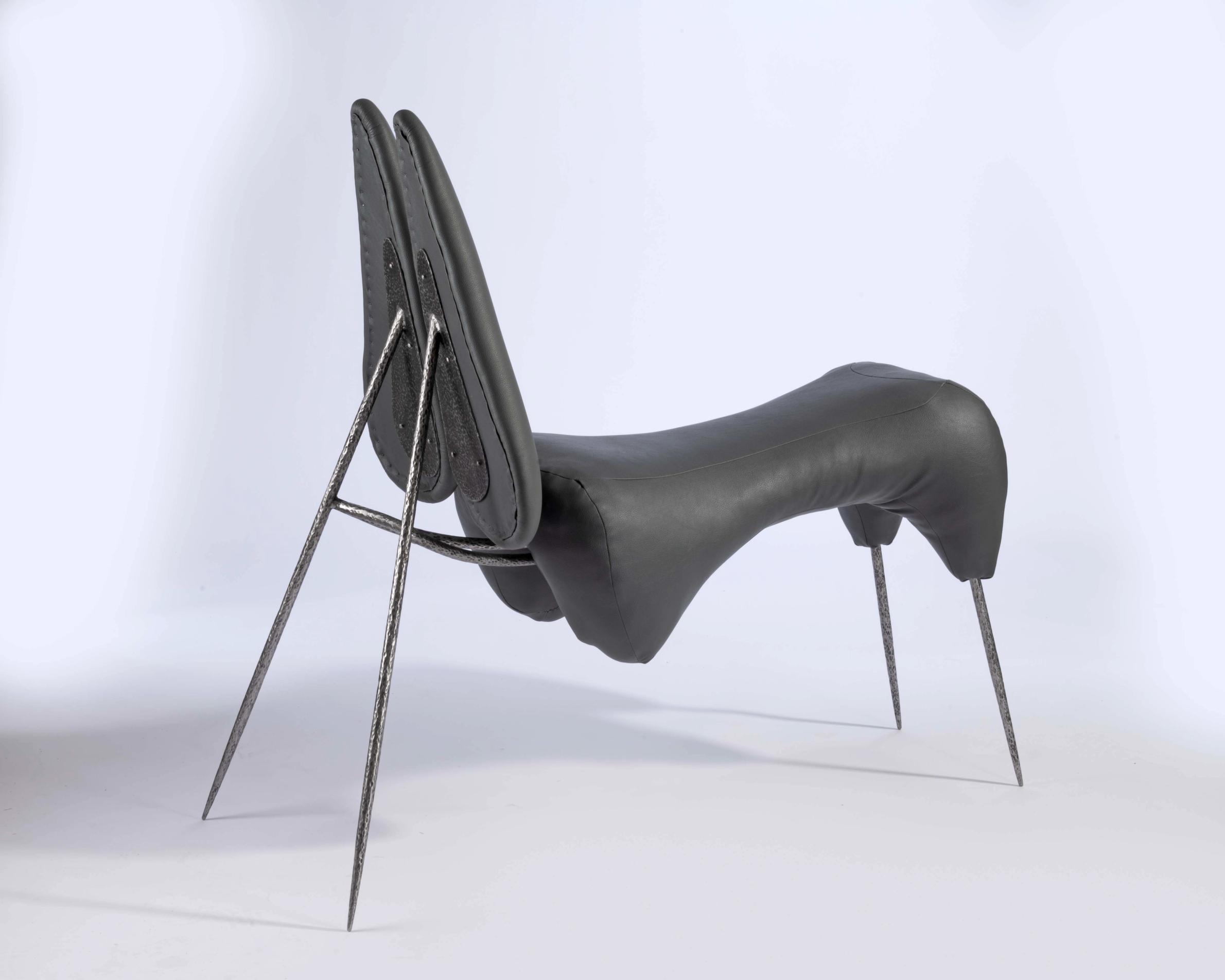 Gray organic chair