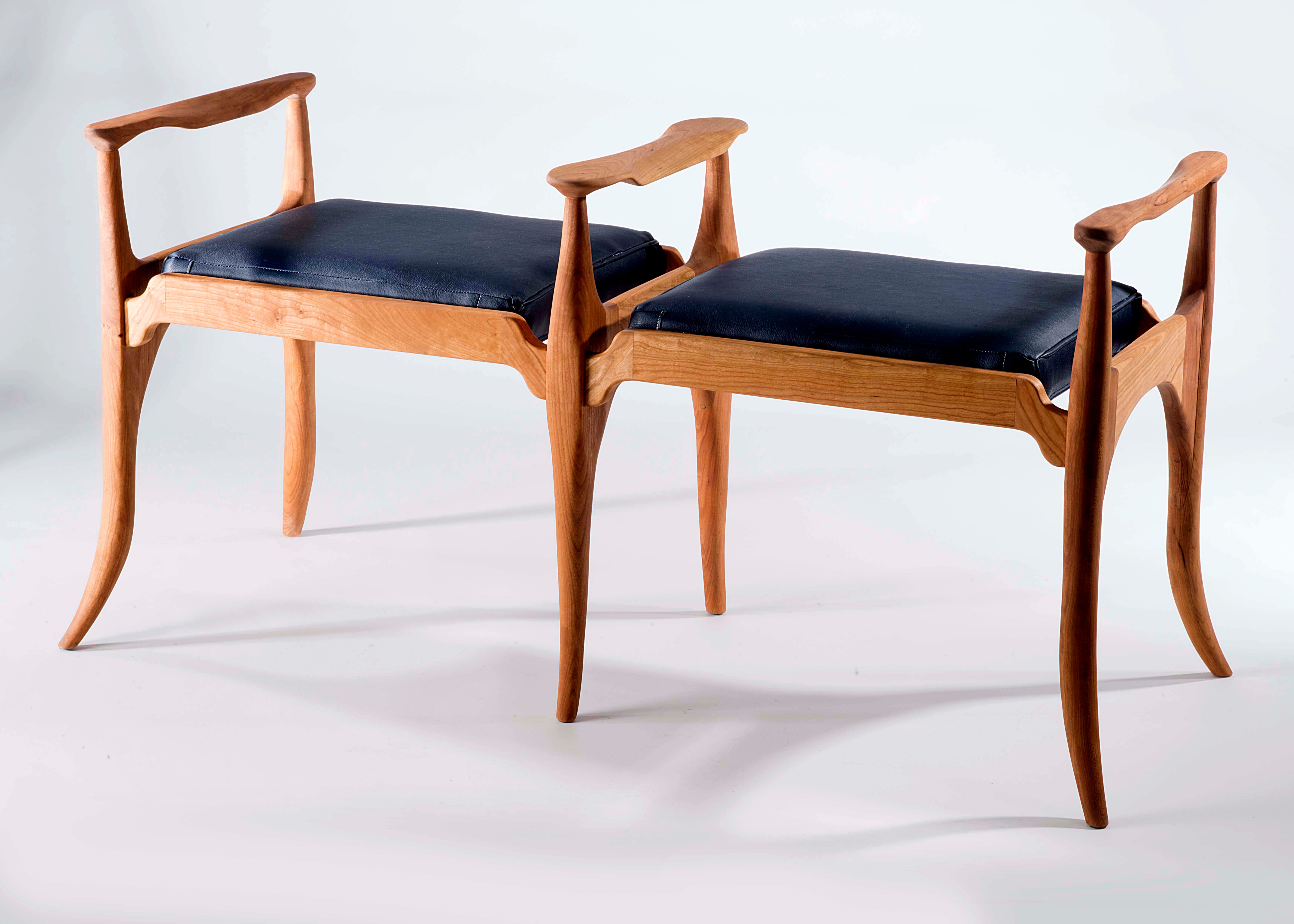 Cherry Danish-style bench