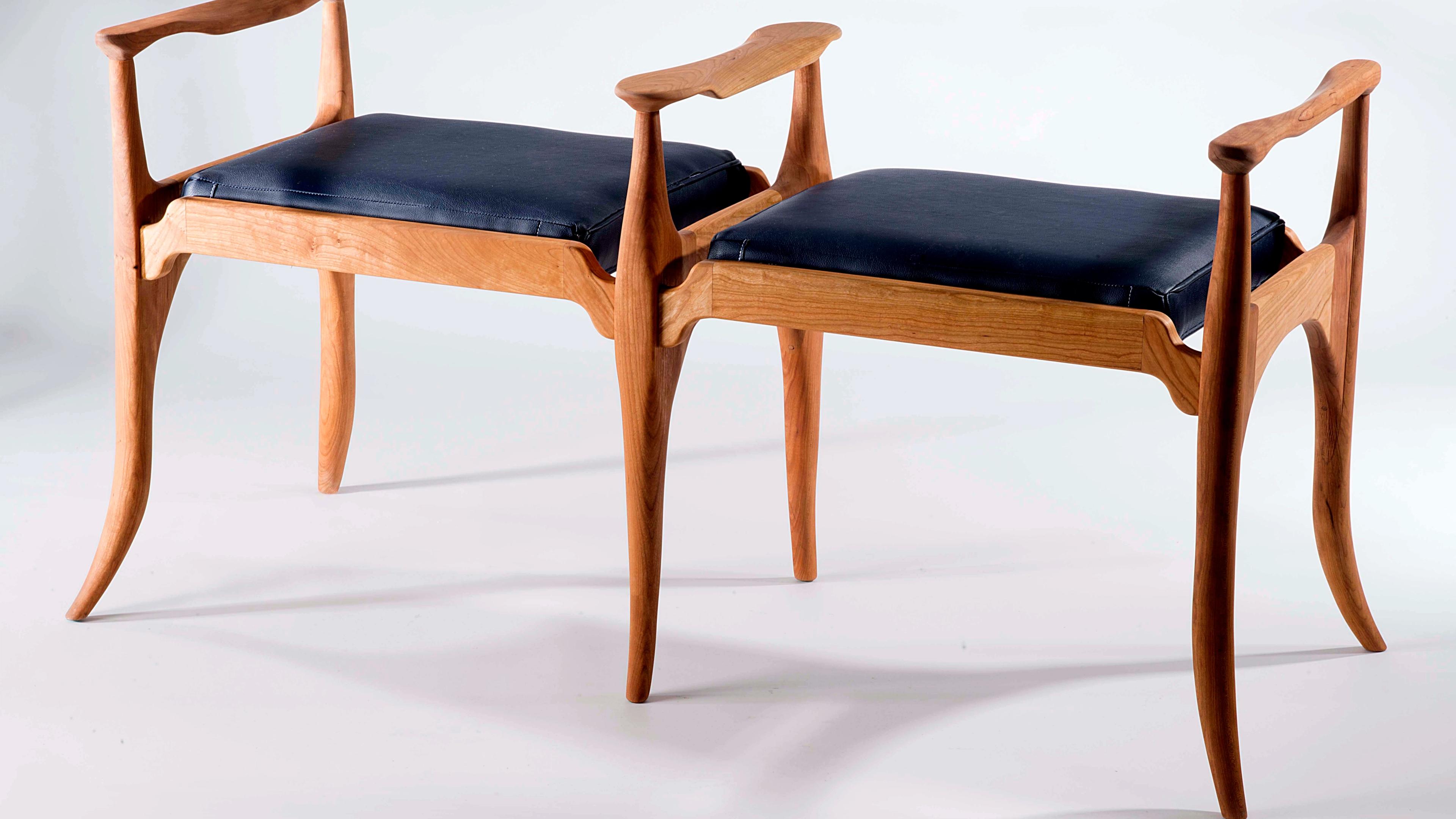 Cherry Danish-style bench