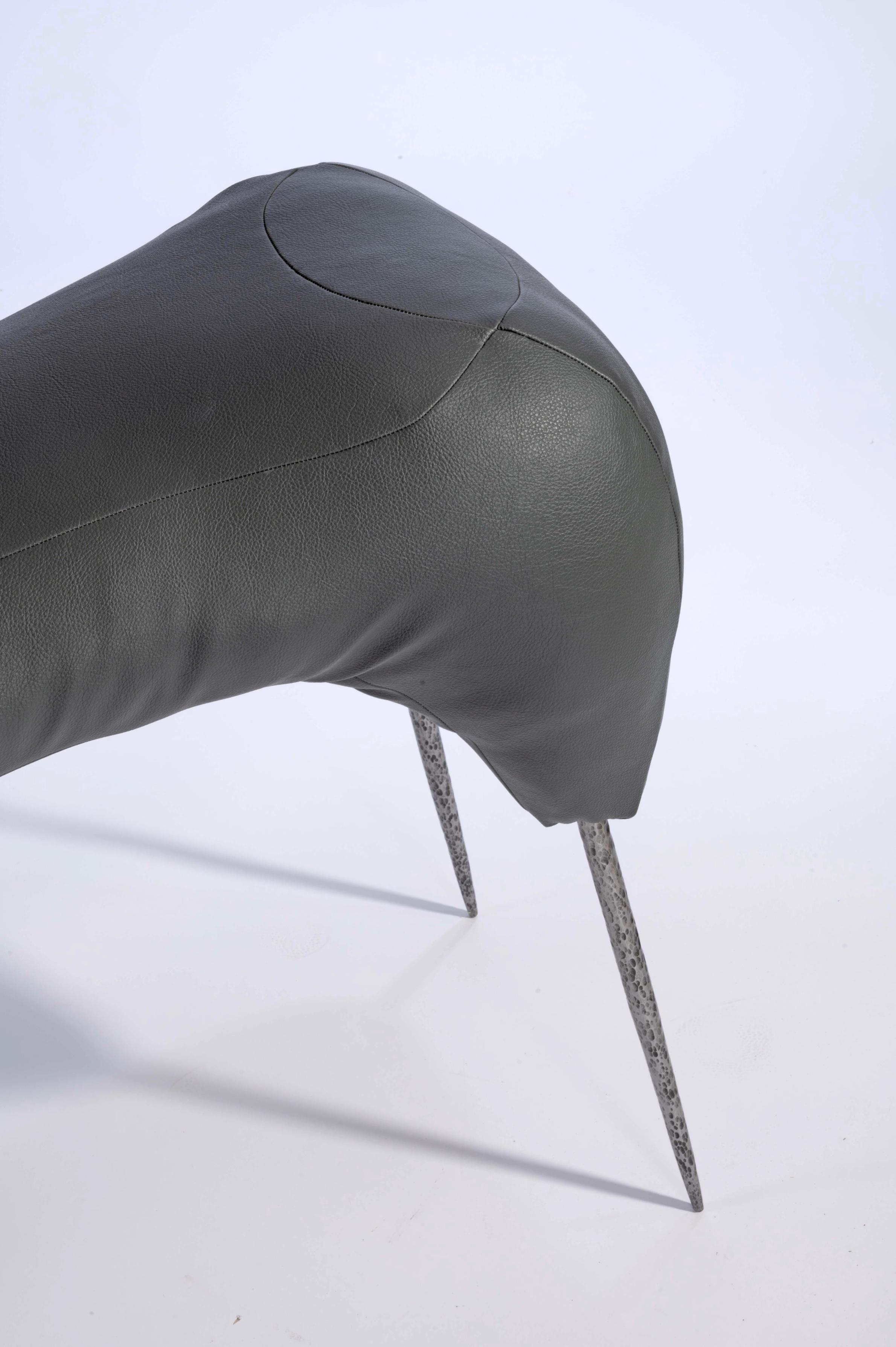 Gray organic chair