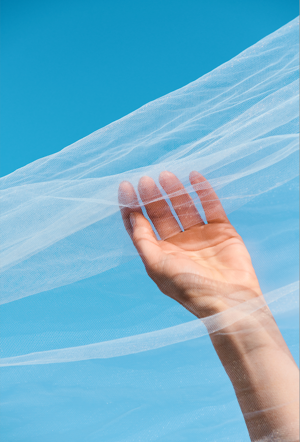 Hand Himmel Tuch