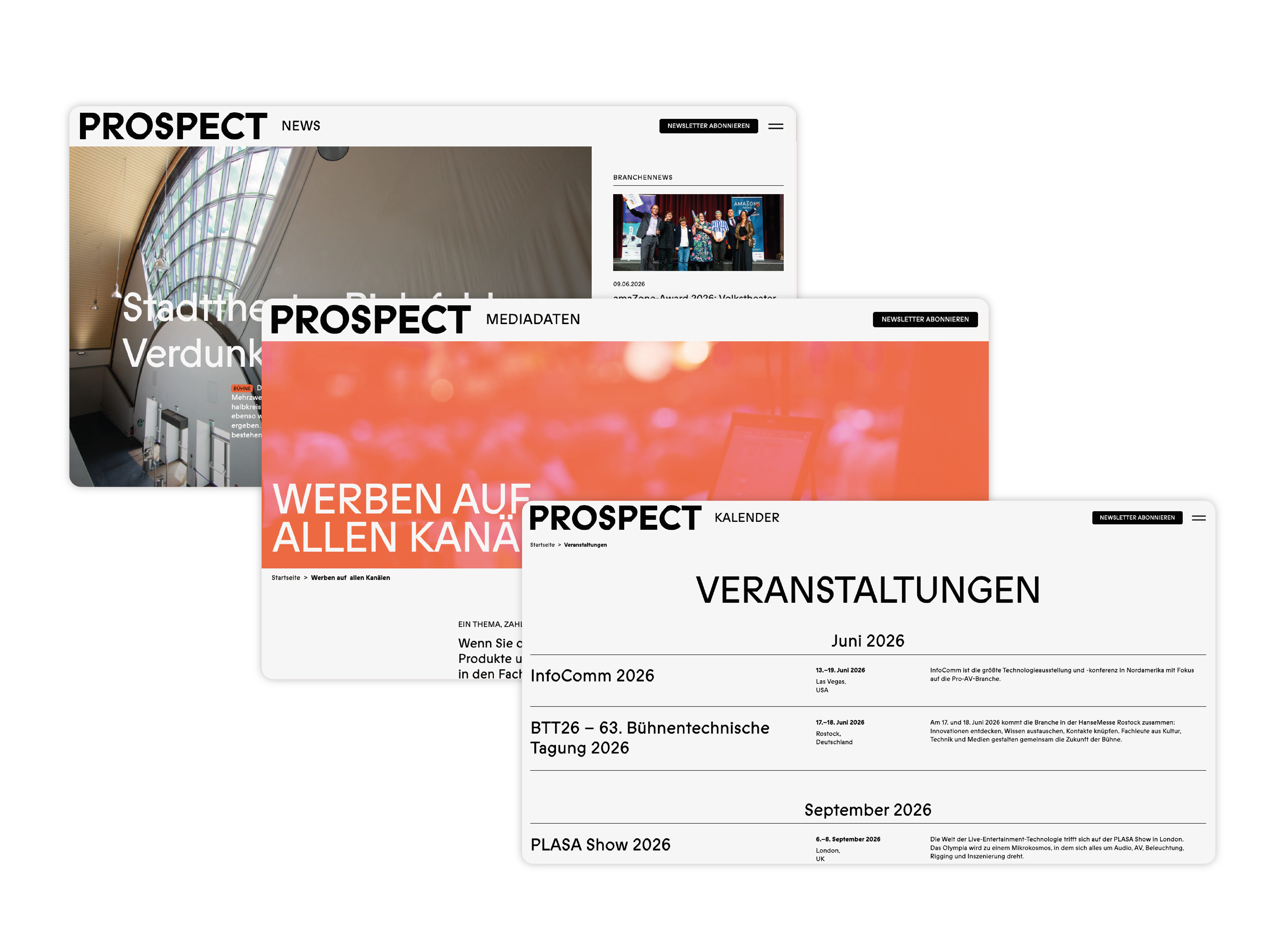 Prospect Startseiten