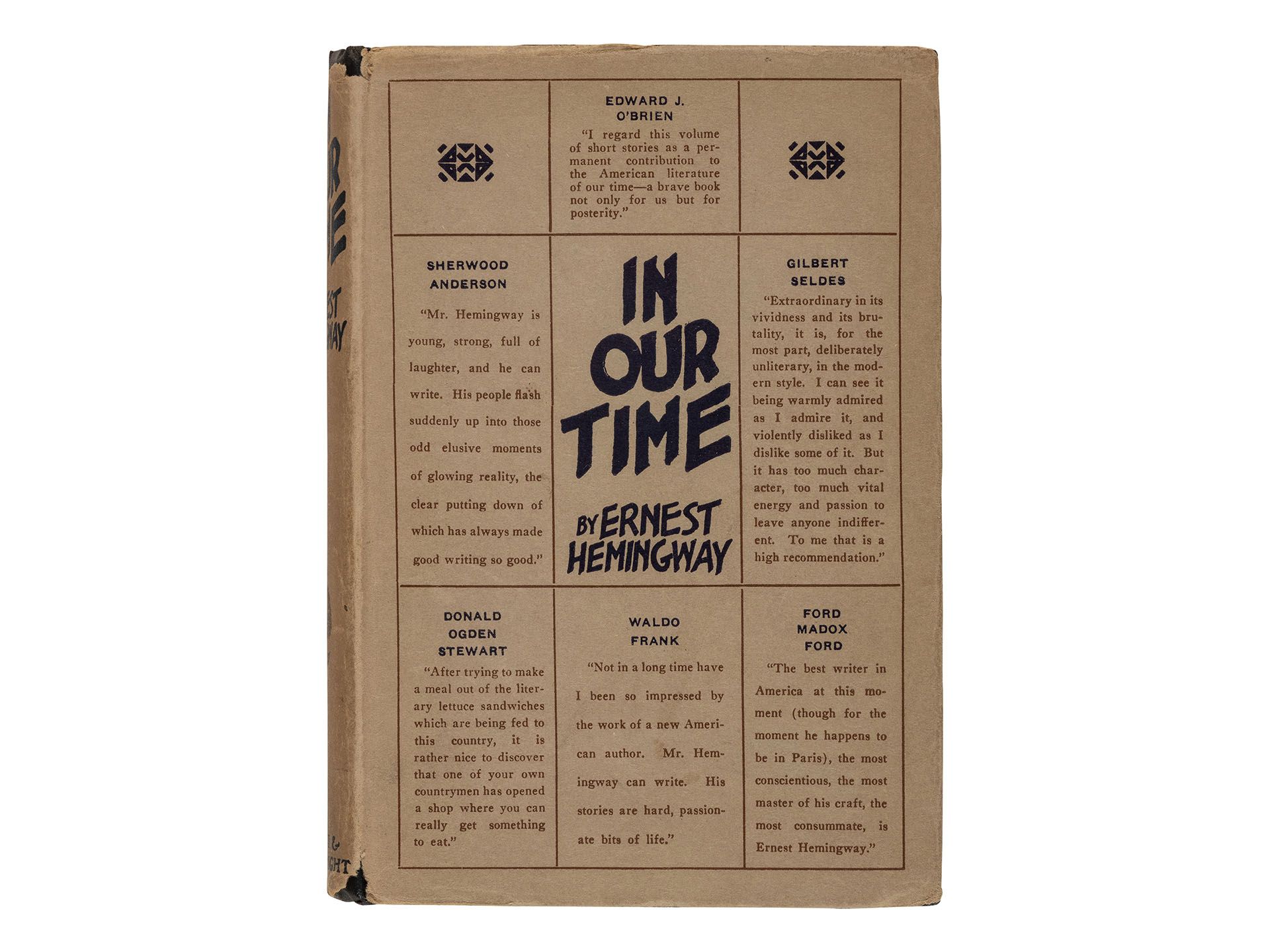 Ernest Hemingway. In Our Time.