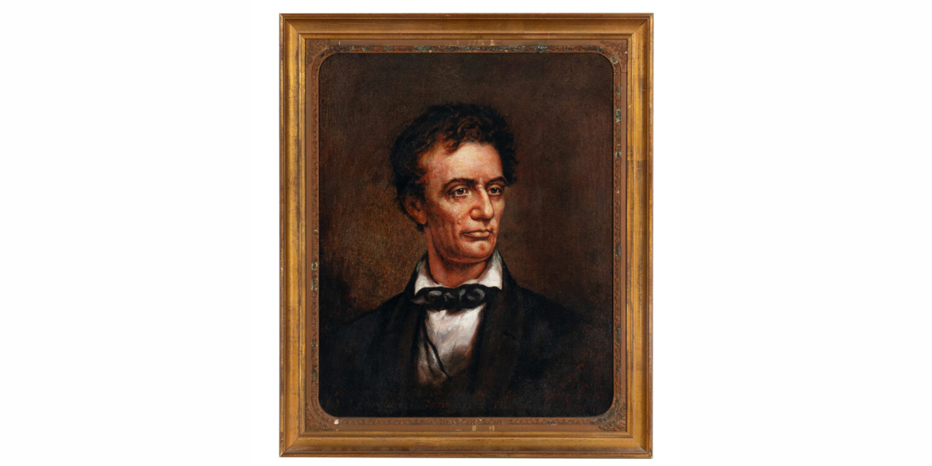 Lot 48 | Charles Alfred Barry (American, 1830-1892) Abraham Lincoln: The Greek God, 1892, oil on canvas, framed Sold for $102,400