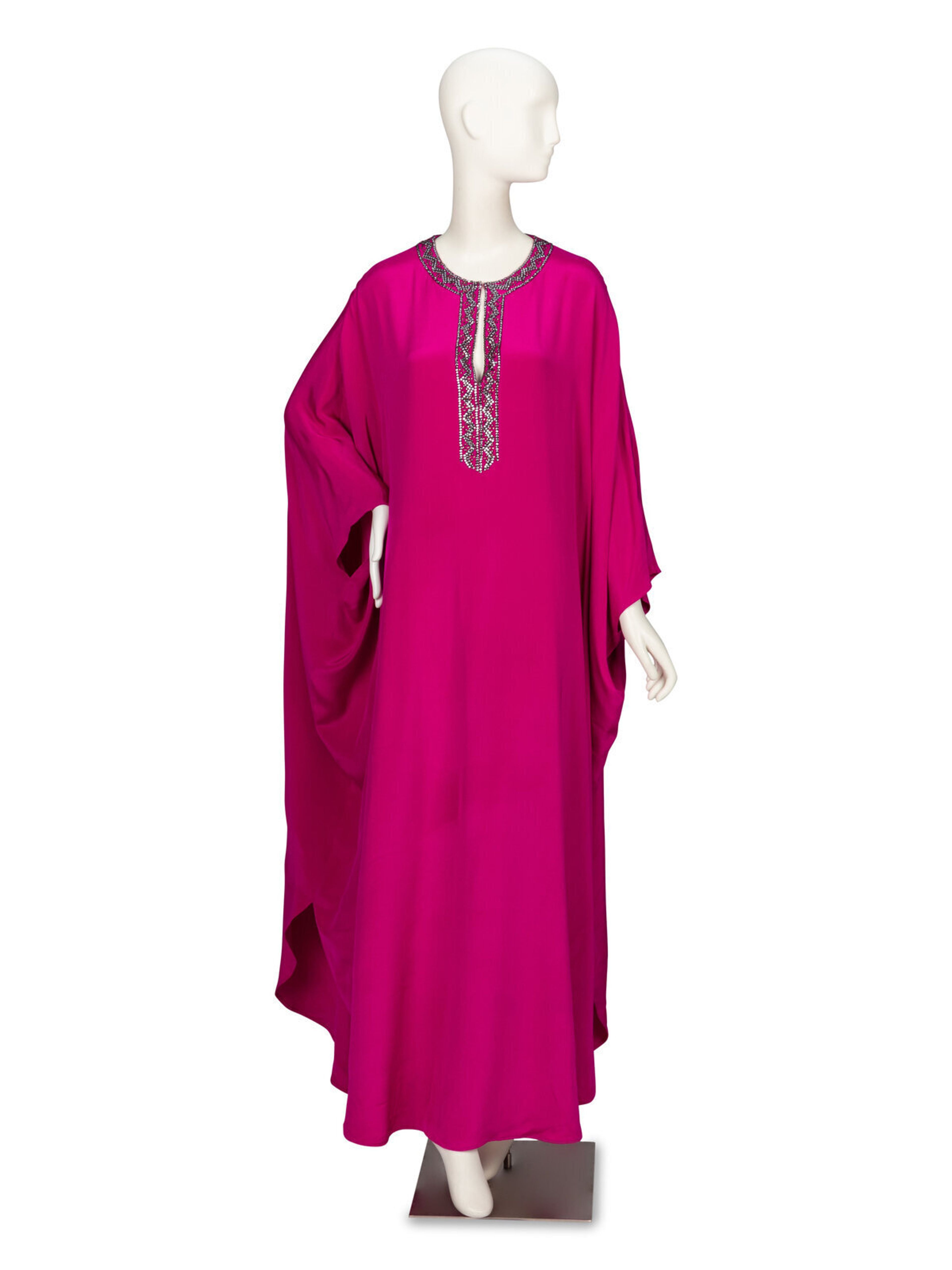 TO BE OFFERED SEPTEMBER 12, CHICAGO  Emilio Pucci, Fuchsia Embellished Kaftan  $400-600