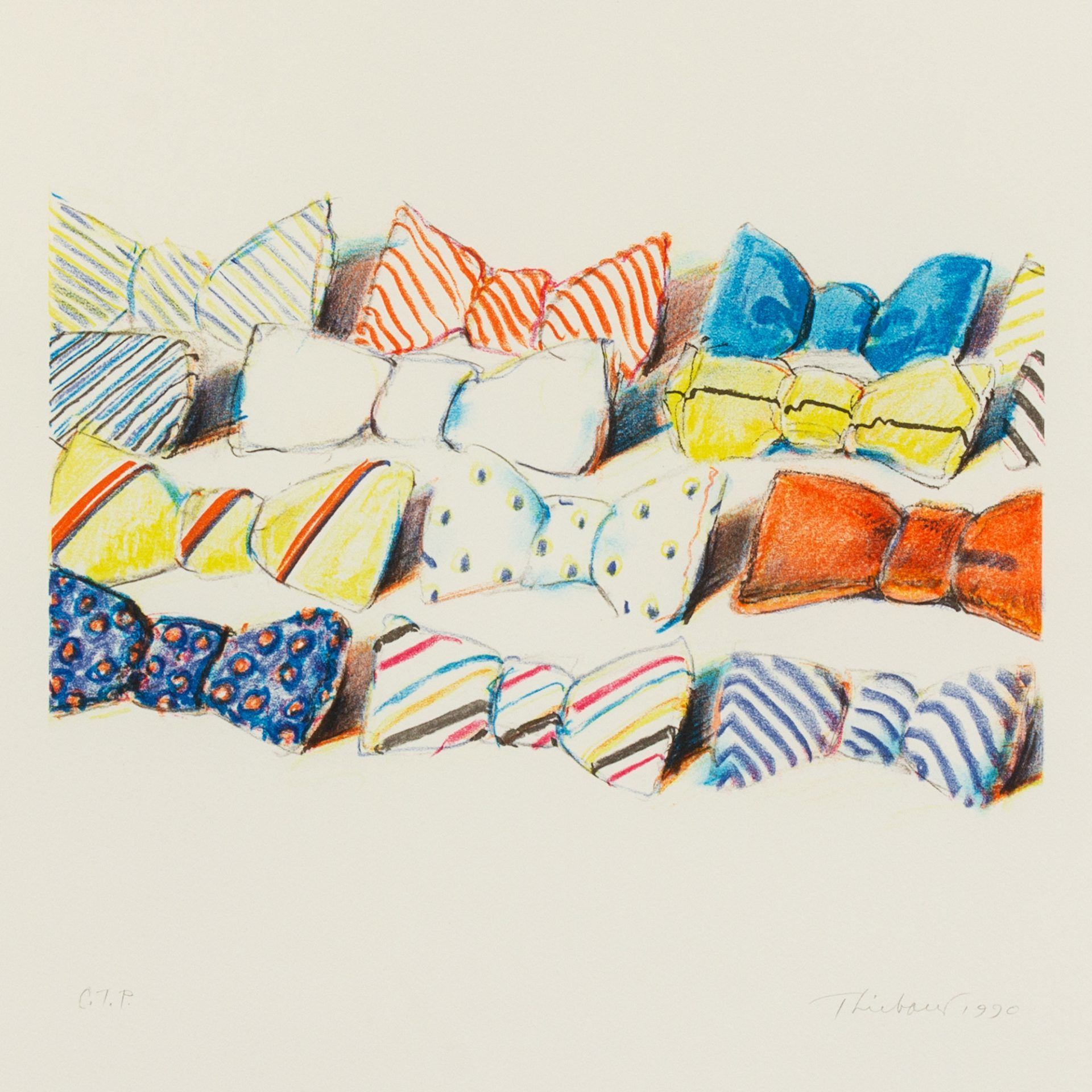 Wayne Thiebaud, Bow Ties, 1990