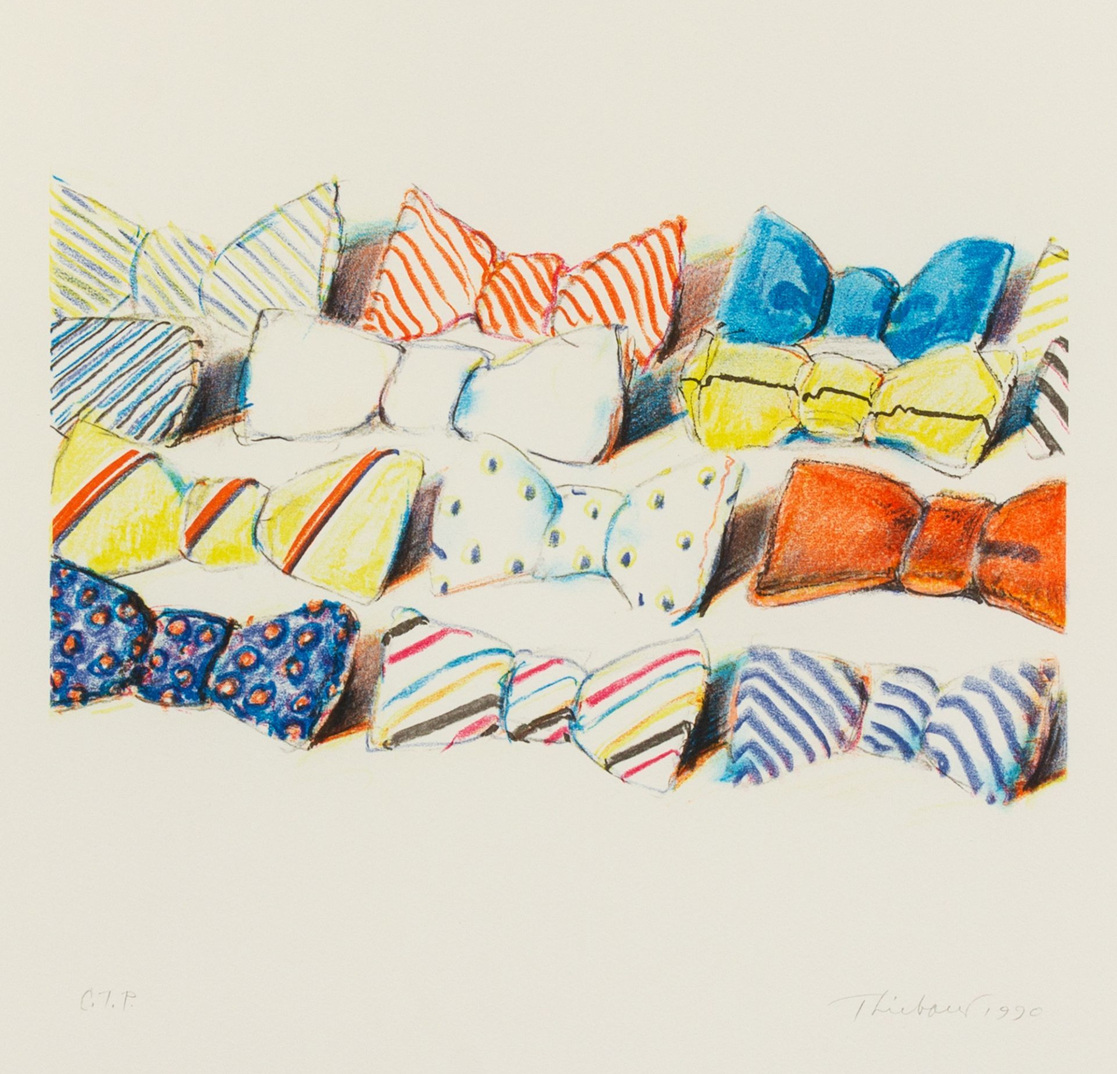 Wayne Thiebaud, Bow Ties, 1990
