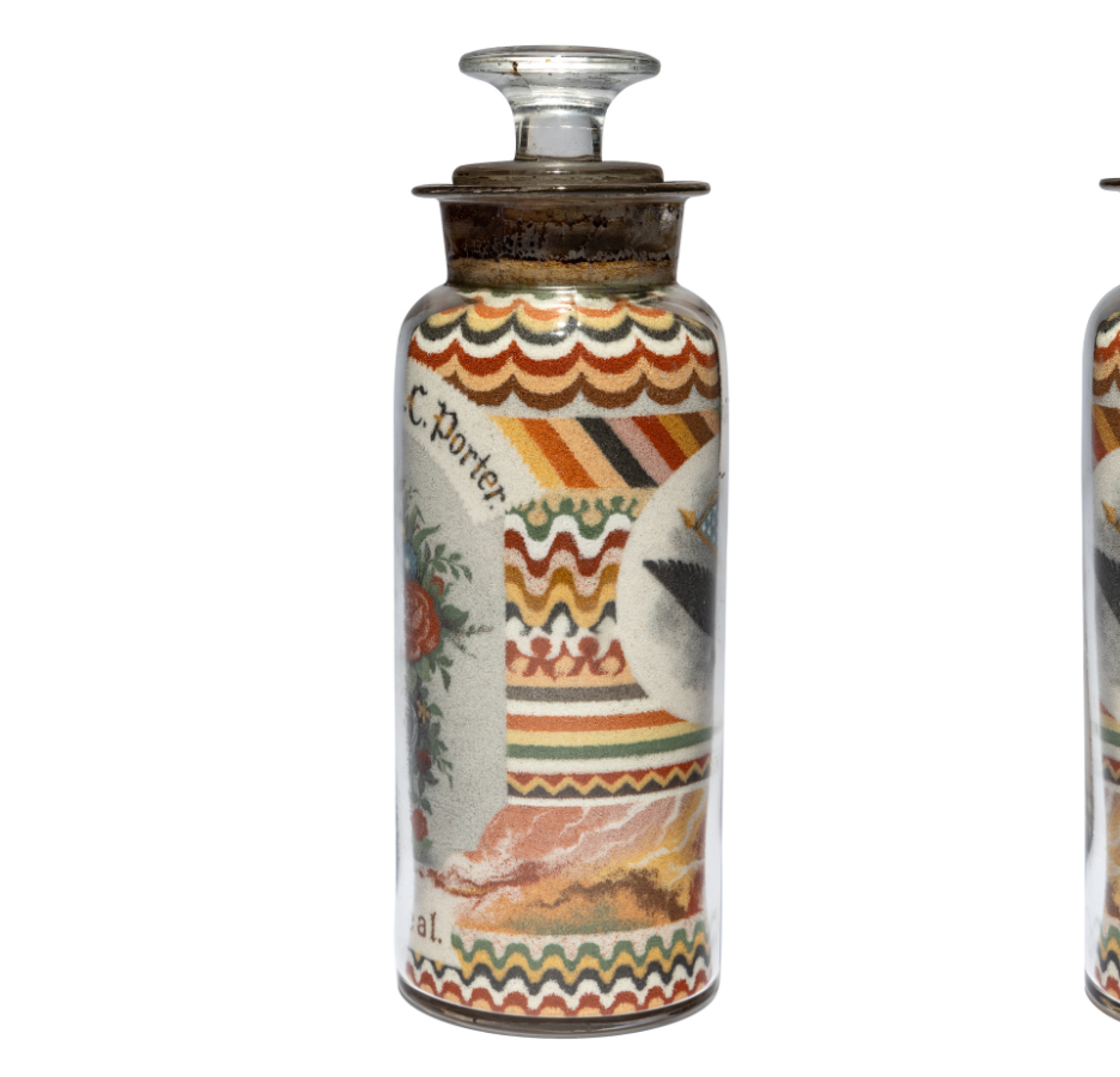 Freeman’s Spring American Furniture, Folk and Decorative Arts Sale Surpasses $1M, Led by Andrew Clemens Sand Art Bottle